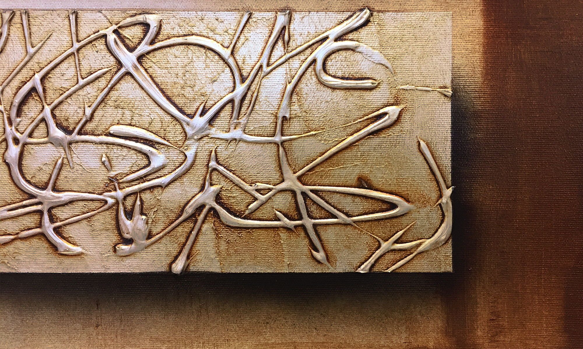 WandbilderXXL Gemälde Silver Tracks 200 x 60 cm, Abstraktes Gemälde, handgemaltes Unikat