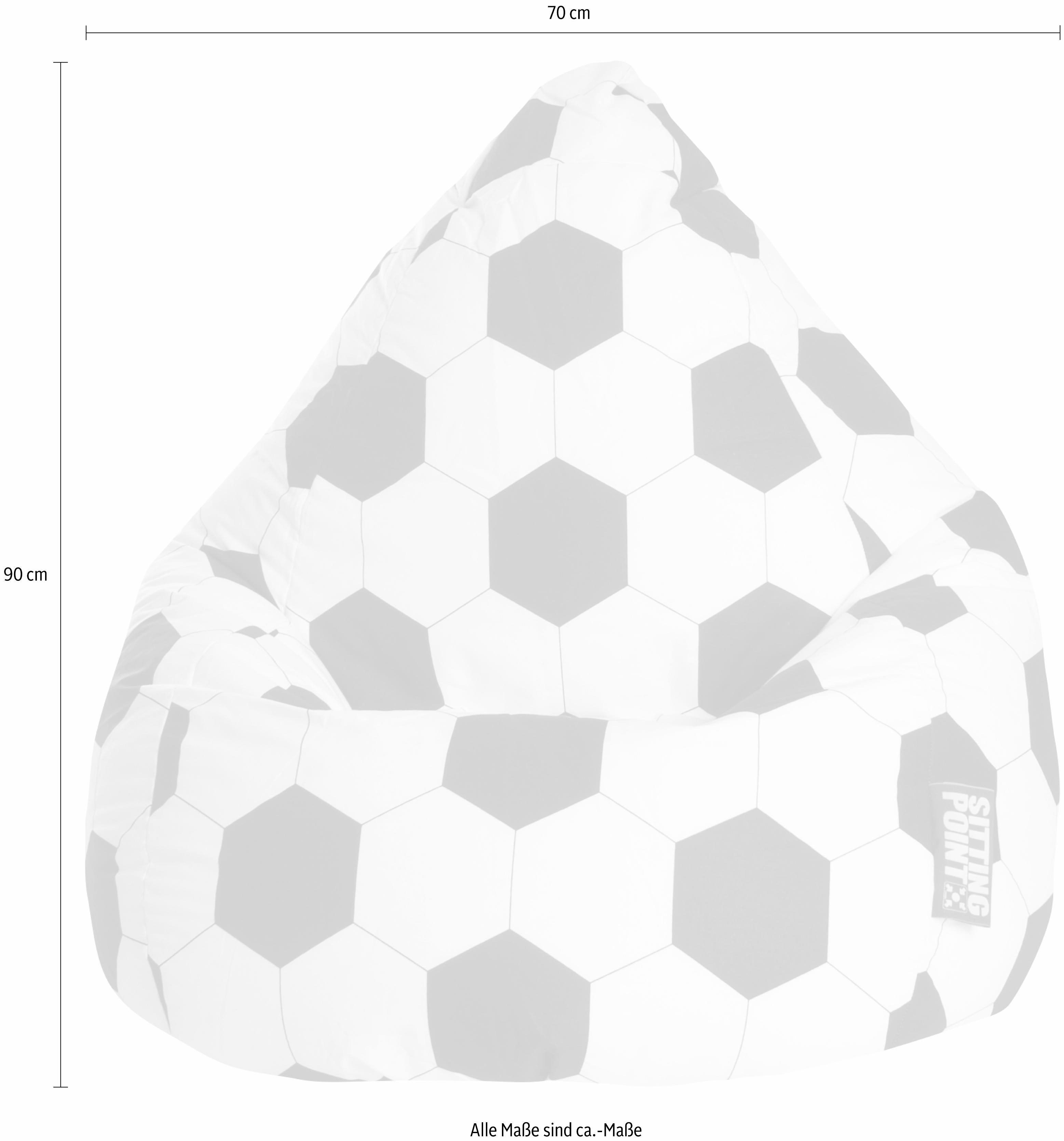 Sitting Point Sitzsack BeanBag Fußball 120 l Schwarz-Weiß Fußball-Muster günstig online kaufen