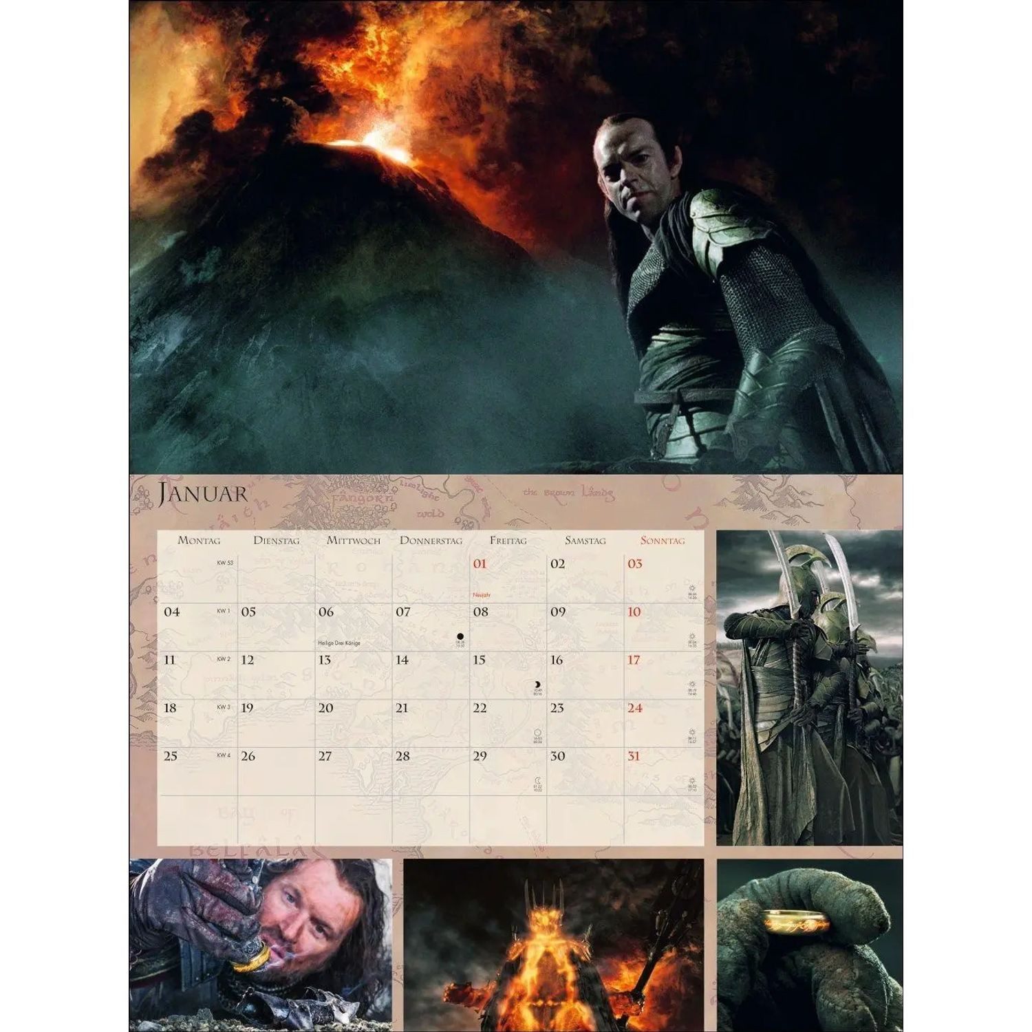 HEYE Wandkalender Der Herr der Ringe Broschur XL Kalender 2027