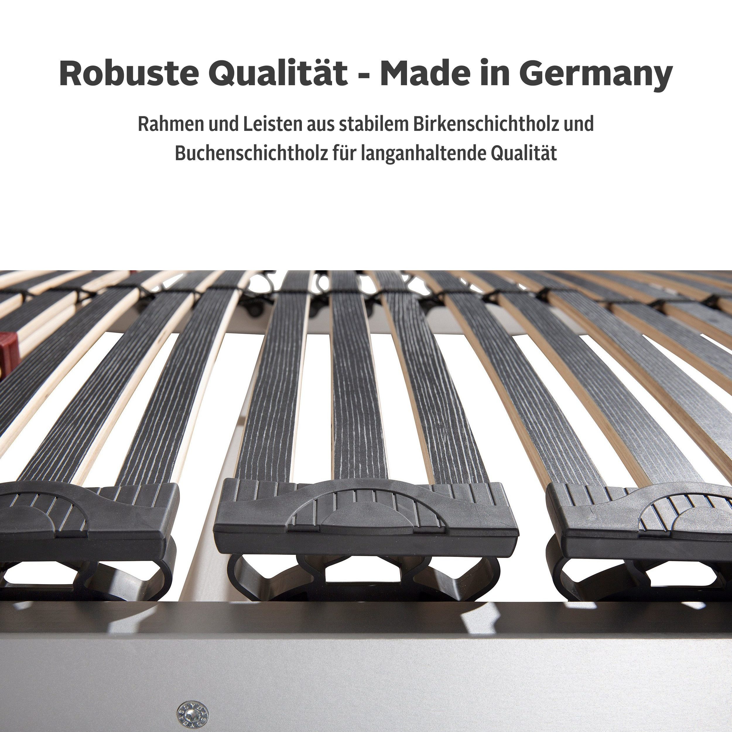 Lattenrost Imke, 90x200, 140x200 cm und weiteren Größen, OTTO home, Kopfteil nicht verstellbar, Fußteil nicht verstellbar, Lattenrost für alle Matratzen, langlebig, ergonomisch, 7-Zonen