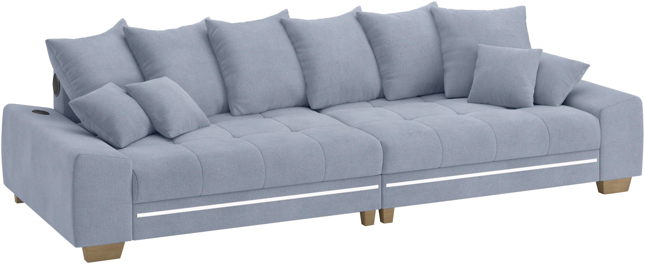 Mr. Couch Big-Sofa Nikita II, RGB-LED, Bluetooth-Soundsystem, wahlweise mit Kaltschaum