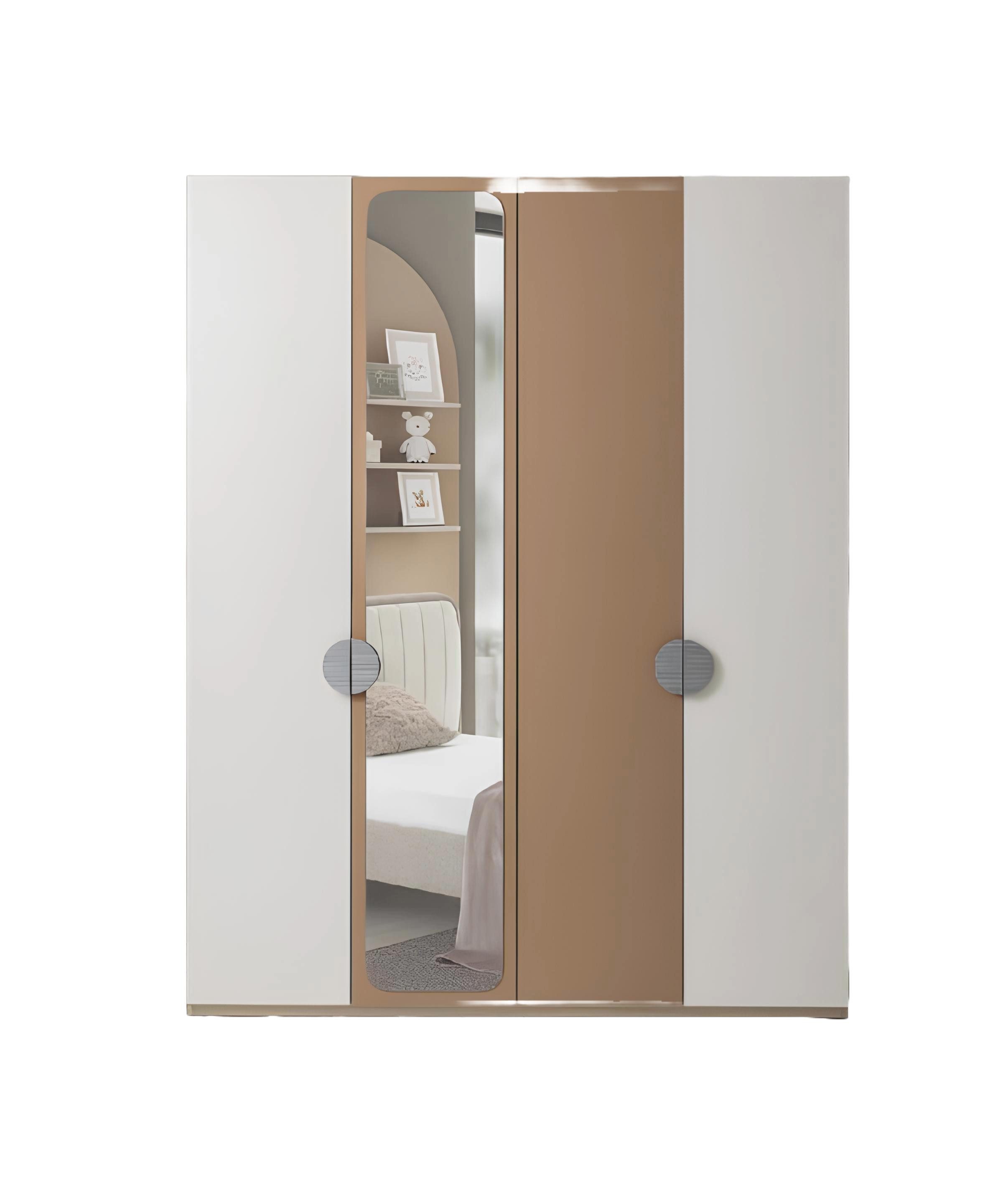 Kleiderschrank Stylischer Modern Spiegel mit zeitlosem Design und Aufbewahrung