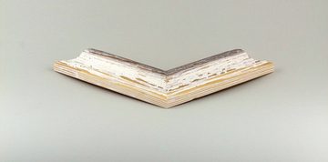 myposterframe Einzelrahmen Artemis Echtholz zweifarbig, (1 Stück), 20x20 cm, Braun Weiß Vintage, Echtholz