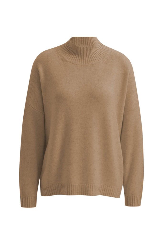 Strickpullover CASHMERE BLEND HIGH COLLAR PULLOVER