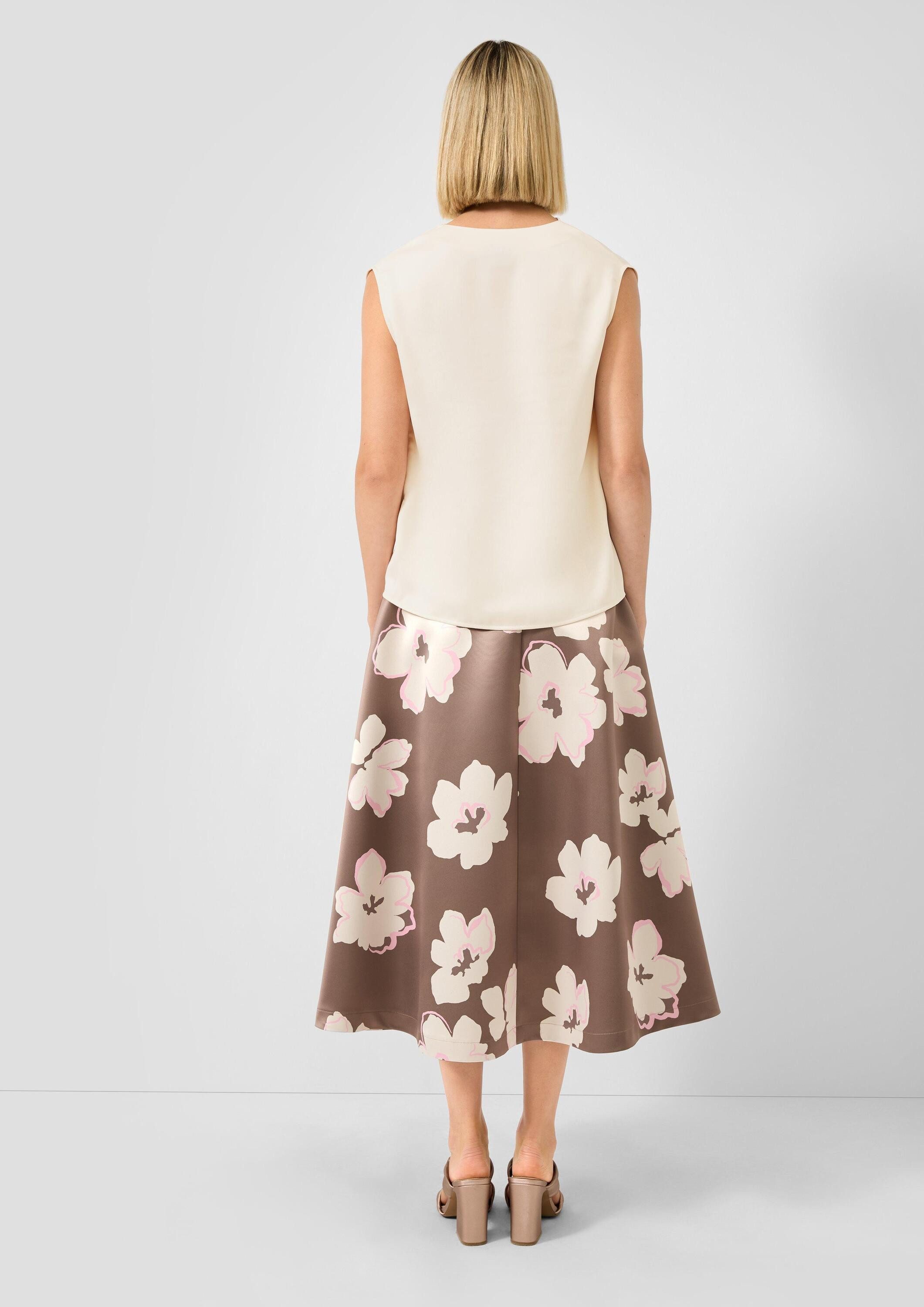 s.Oliver Blusentop Bluse Satin-Top mit Wasserfall-Ausschnitt