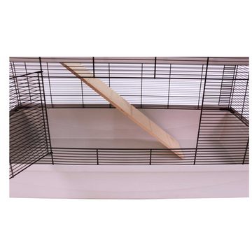 PETGARD Kleintierkäfig Mäuse- und Hamsterkäfig CARLOS, Nagerkäfig mit 2 Etagen und 7 mm Verdrahtung