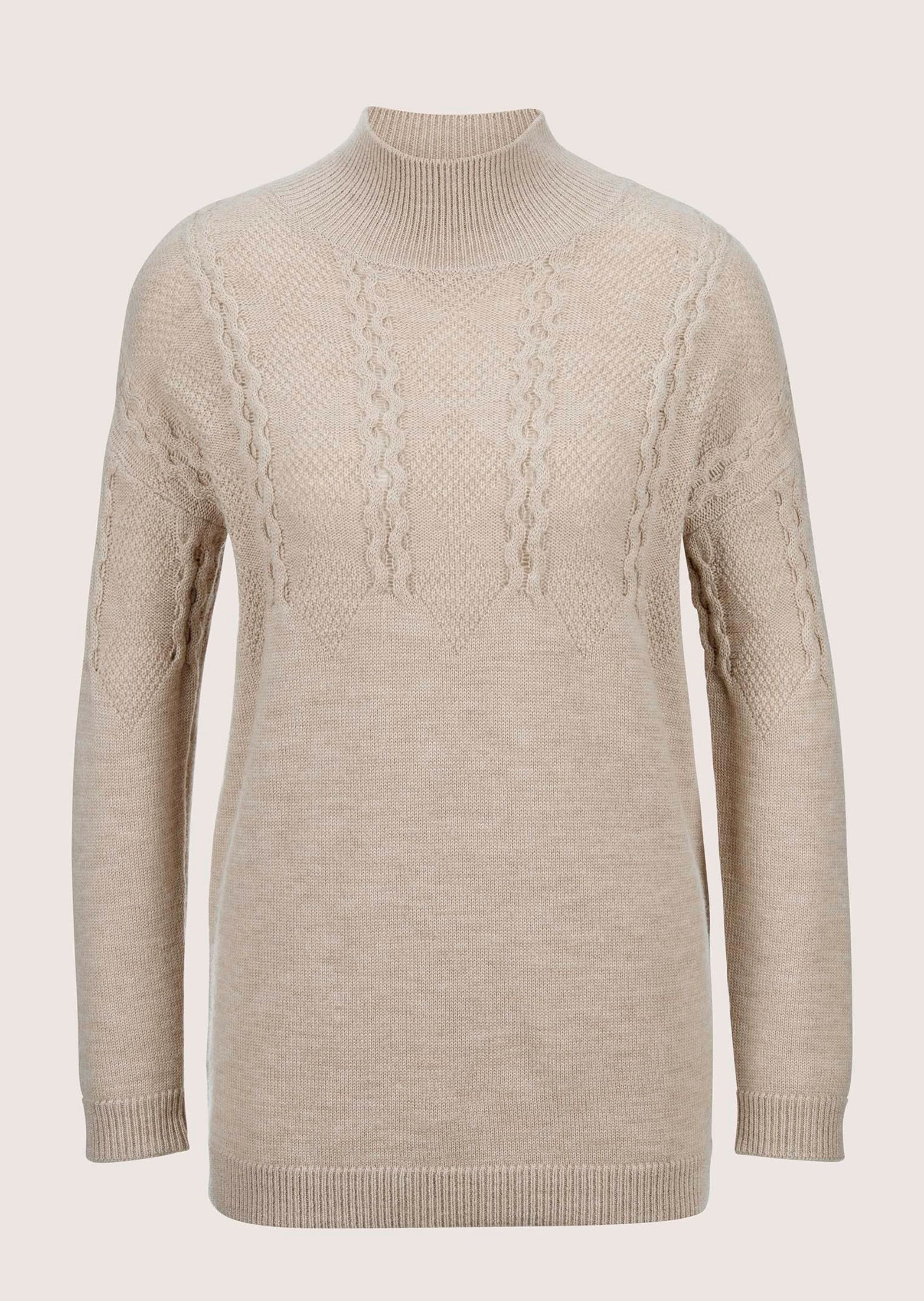Strickpullover Stilvoller Wollpullover mit Stehkragen