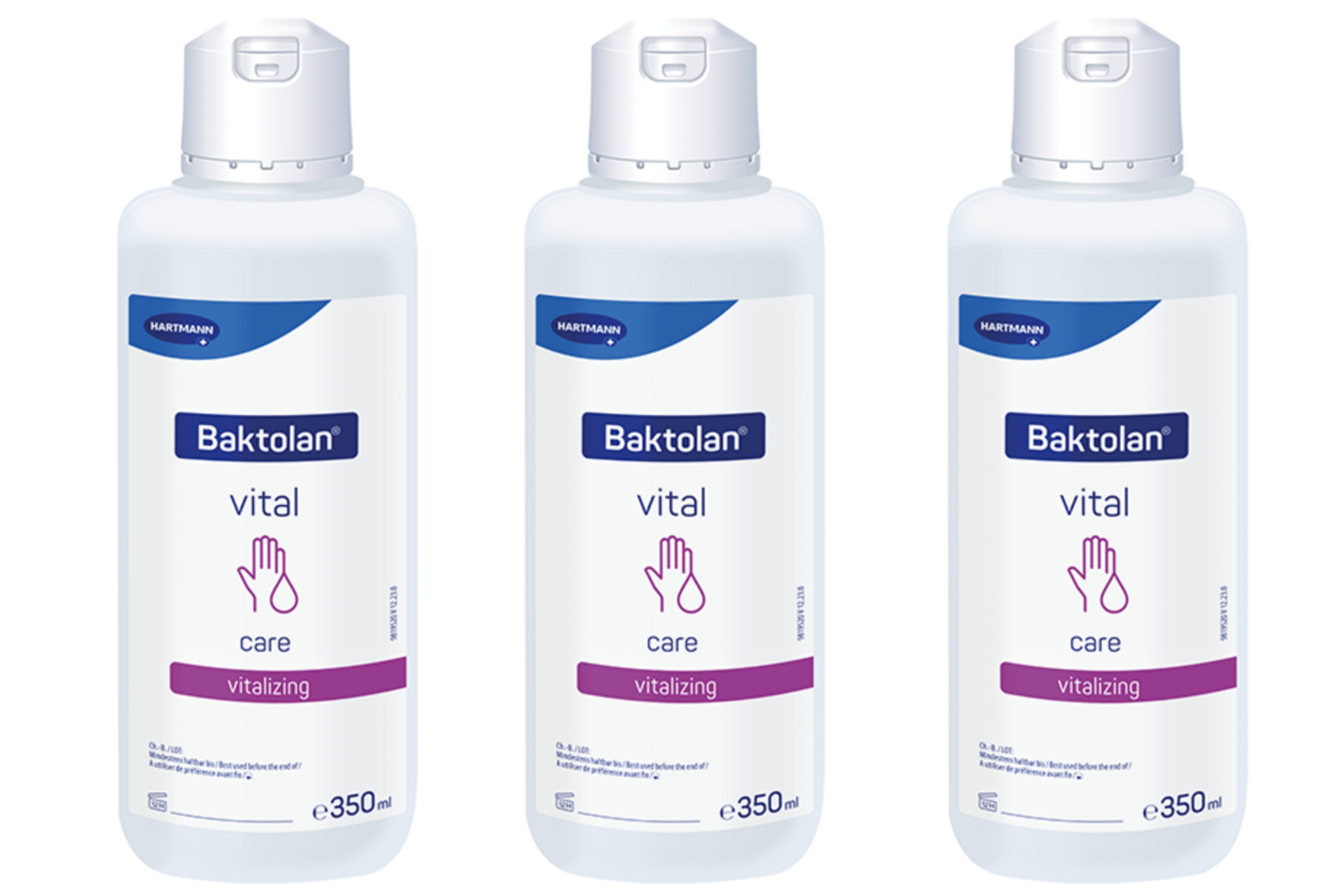 Bode Chemie Hautcreme Baktolan Vital Flasche, 3-tlg., Fördert die Hautdurchblutung, mit ätherischen Ölen
