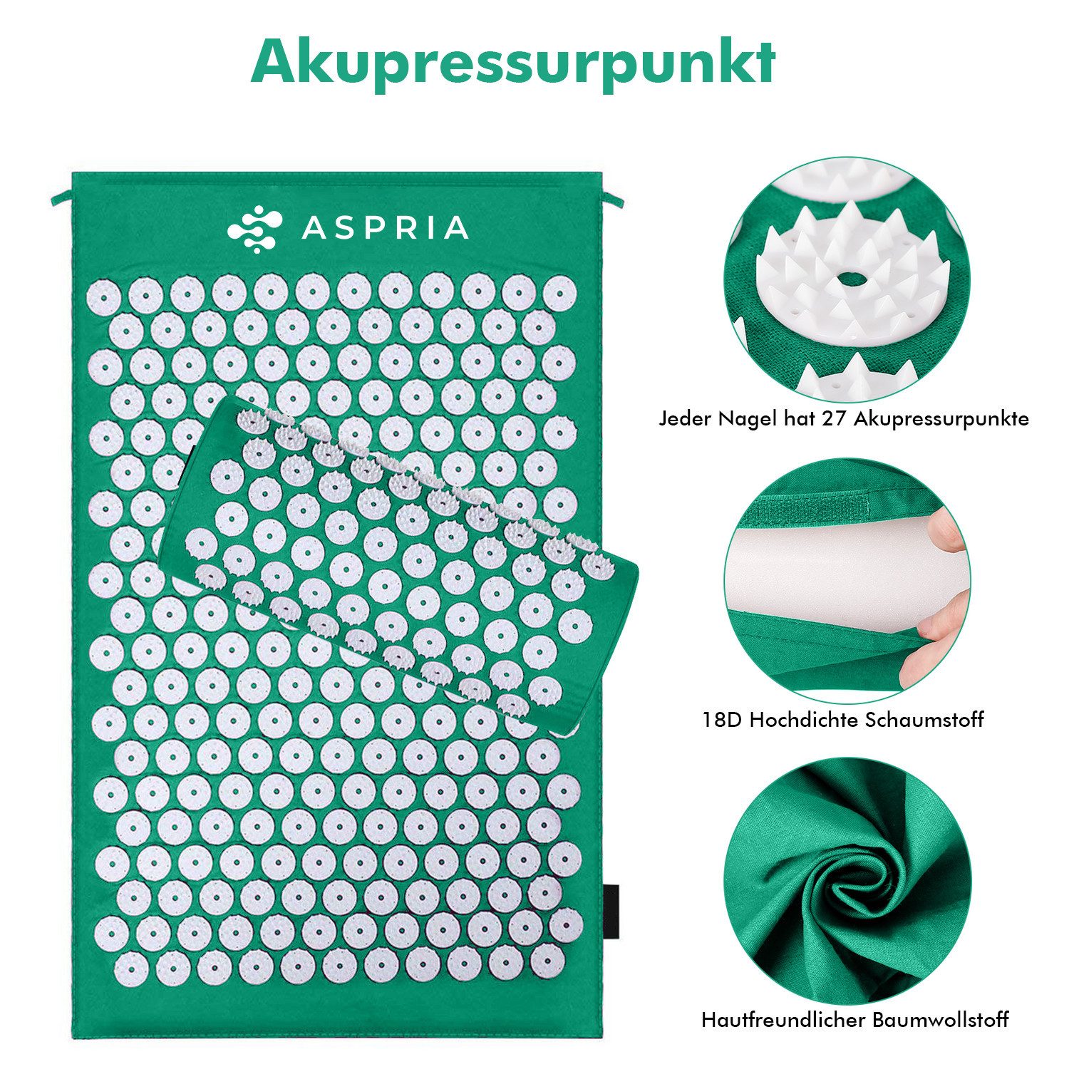 ASPRIA Yogamatte, Whigre Akupressur-Set