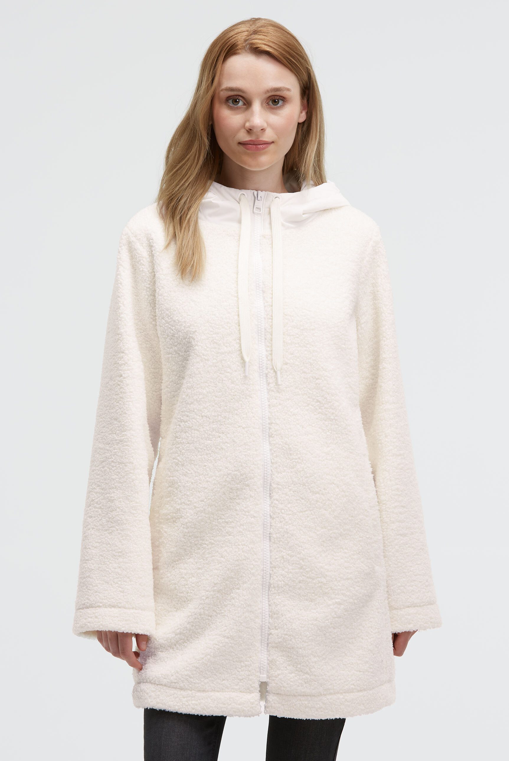 SOCCX Kurzmantel in Bouclé-Strick-Optik