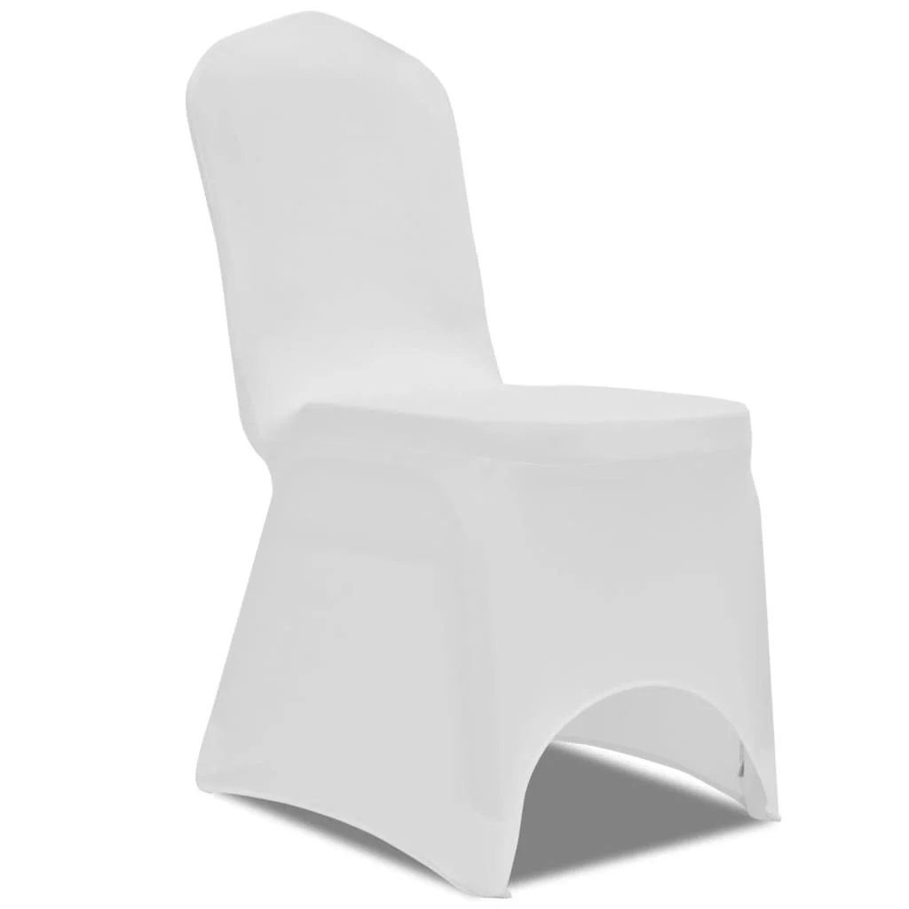 Stuhlhusse 100 xStuhlbezug Stretchhusse, pflegeleicht und wiederverwendbar, DOTMALL Weiß | Stuhlhussen