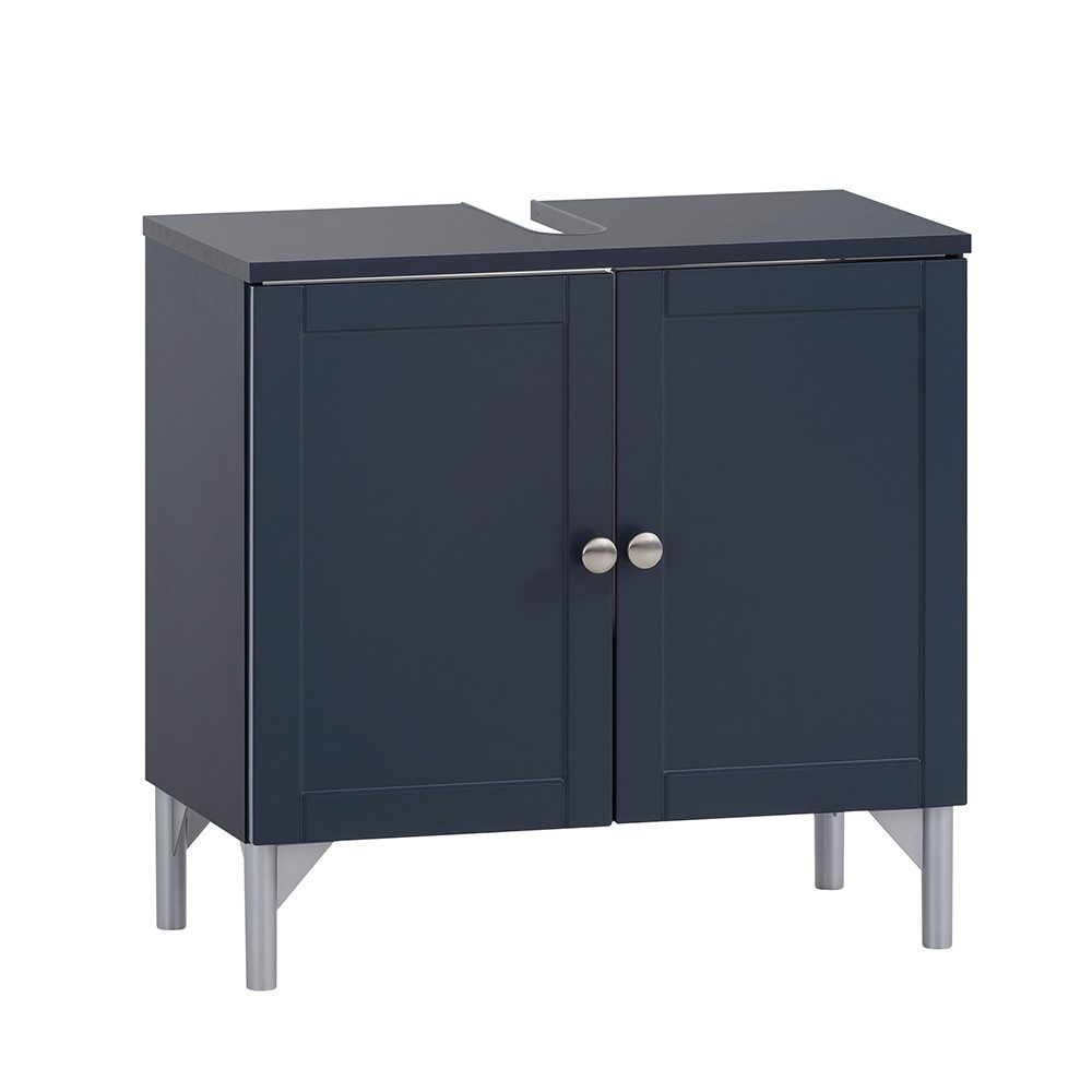 Lomadox Waschbeckenschrank JONA-80 60cm breit mit 2 Türen in blau