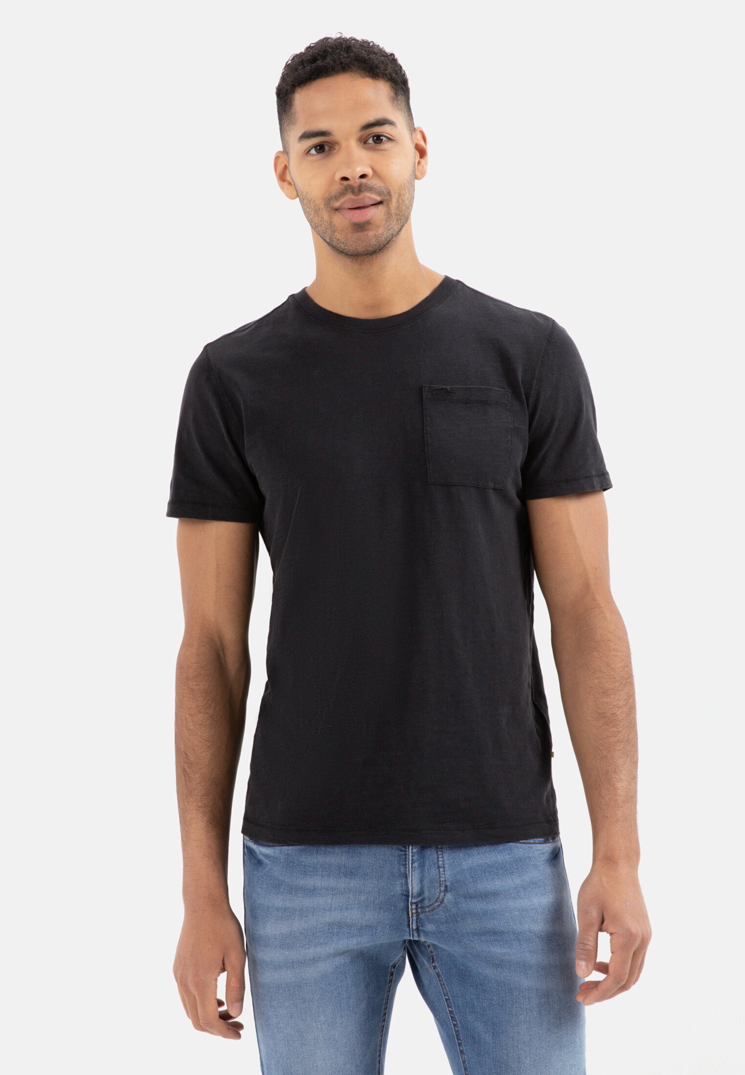 aus camel active Bio-Baumwolle Schwarz T-Shirt