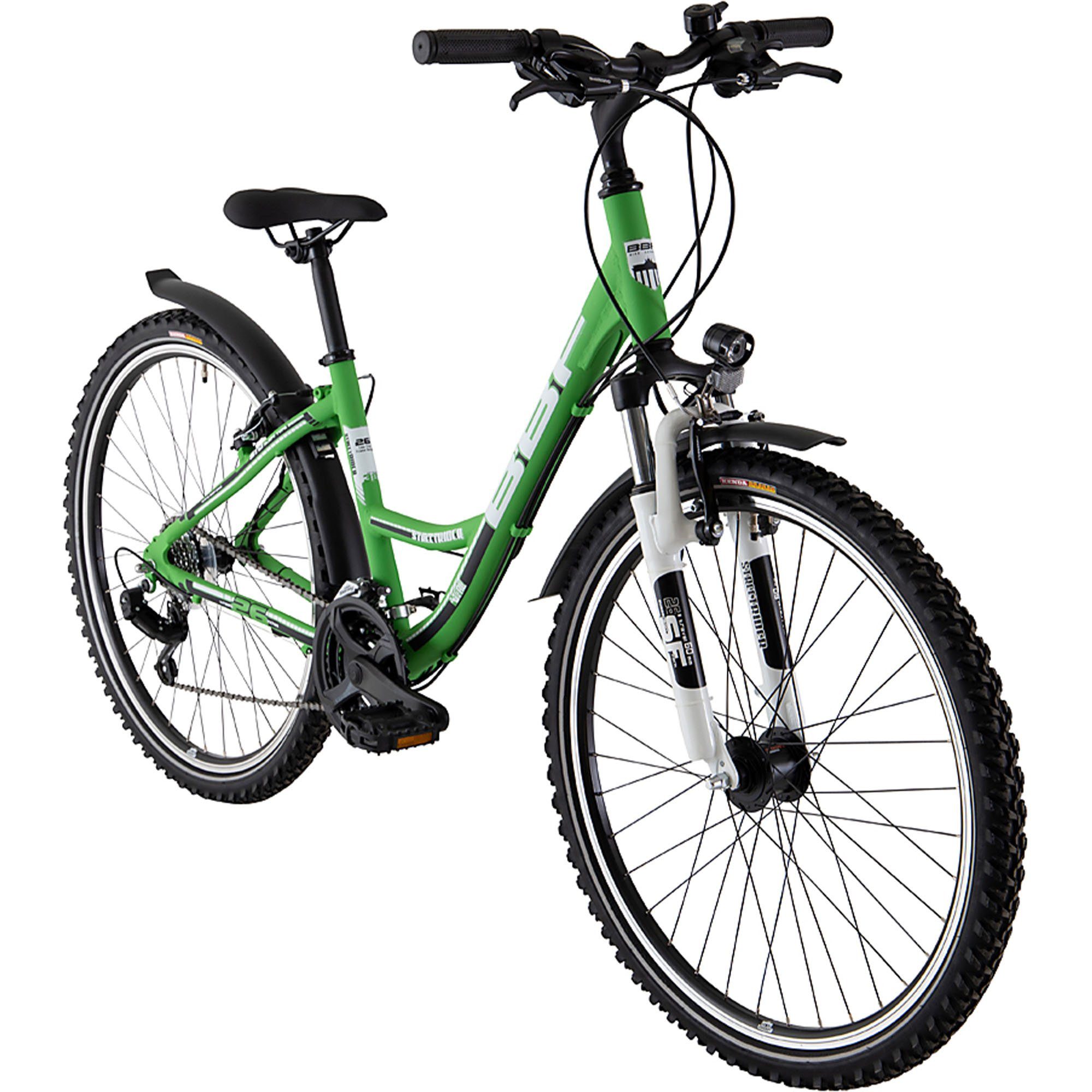 BBF Bikes Jugendfahrrad Streetrider, 21 Gang Shimano Tourney RD-TY200 Schaltwerk, Kettenschaltung, ATB Cityrad 26 Zoll Fahrrad für Jugendliche 140 - 155 cm Jugendrad