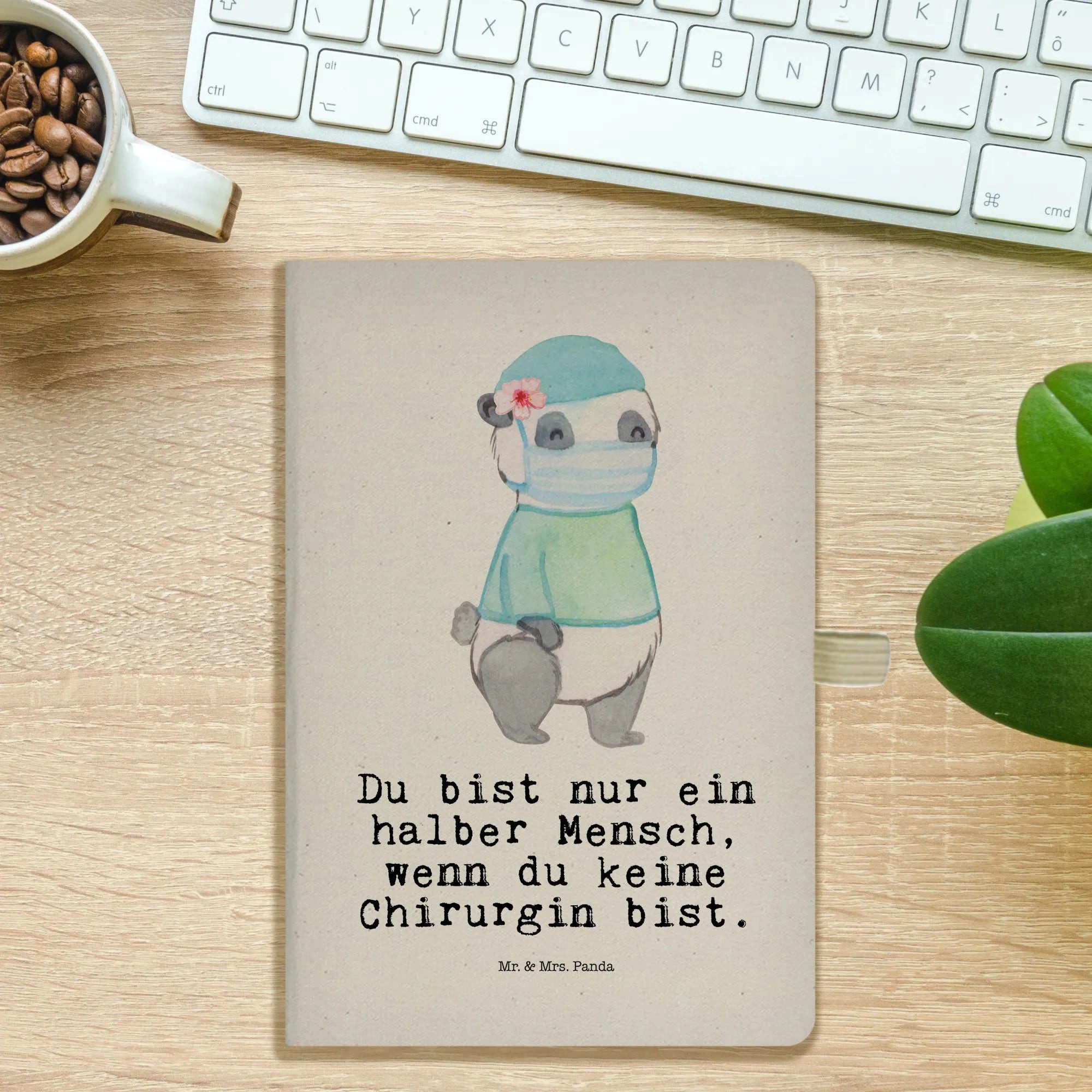 Thumbnail - Mr. & Mrs. Panda Notizbuch Chirurgin Herz - Transparent - Geschenk, A5 Notizbuch Damen, Beruf, U Mr. & Mrs. Panda, Umwel...
