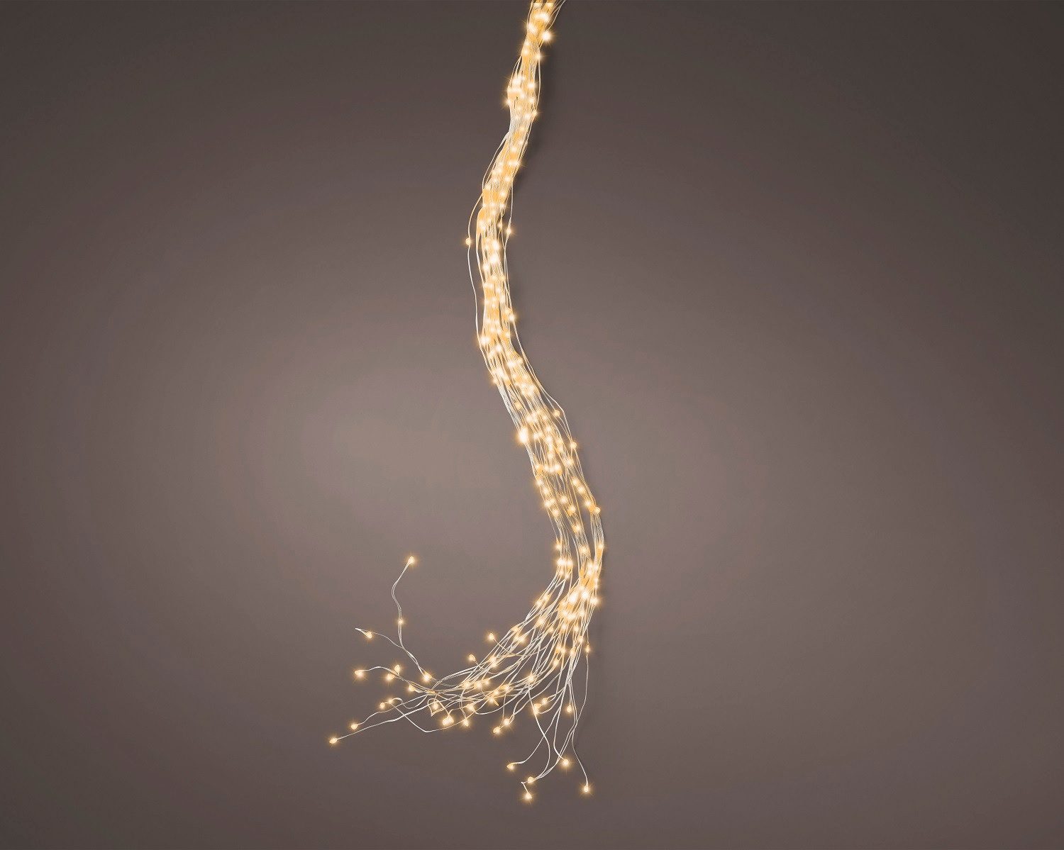 Lumineo LED-Lichterkette Lumineo Lichterbündel BUNCH LIGHTS 640 LED 1,9m klassisch warm, Silber, 32 Lichtstränge, Indoor/Outdoor, 8hTimer, Micro LED – Bild 5 von 5