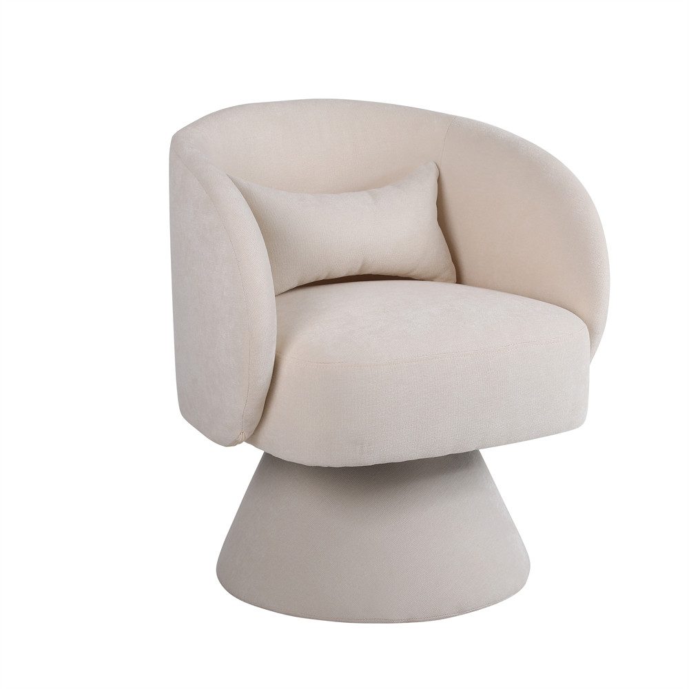 YNOFIT Loungesessel 360° Drehbarer Loungesessel, Modern und Stilvoll, Mit Kleinen Polstern (1-St., 1, 2-teiliger Satz), 360°-Drehung