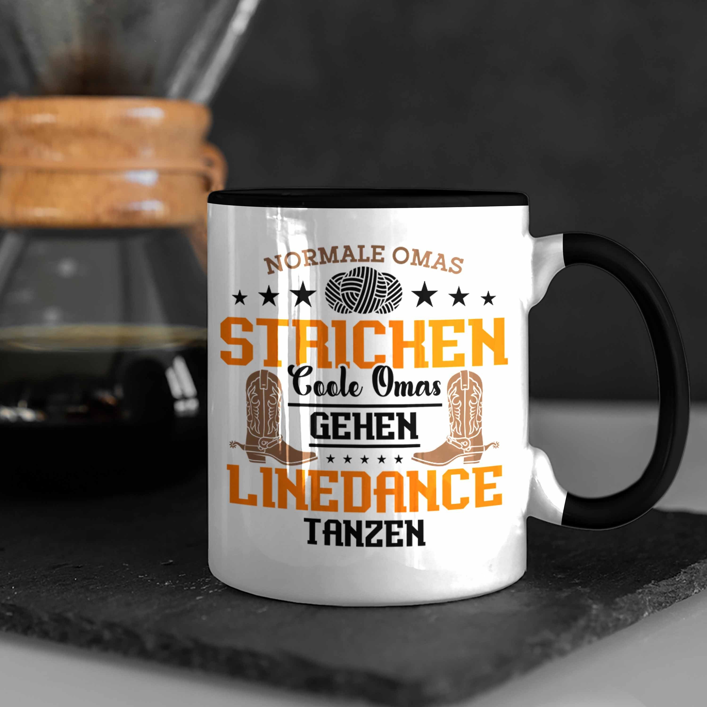 Dance Tasse Lustige Tasse Trendation Geschenk Oma Schwarz für Line