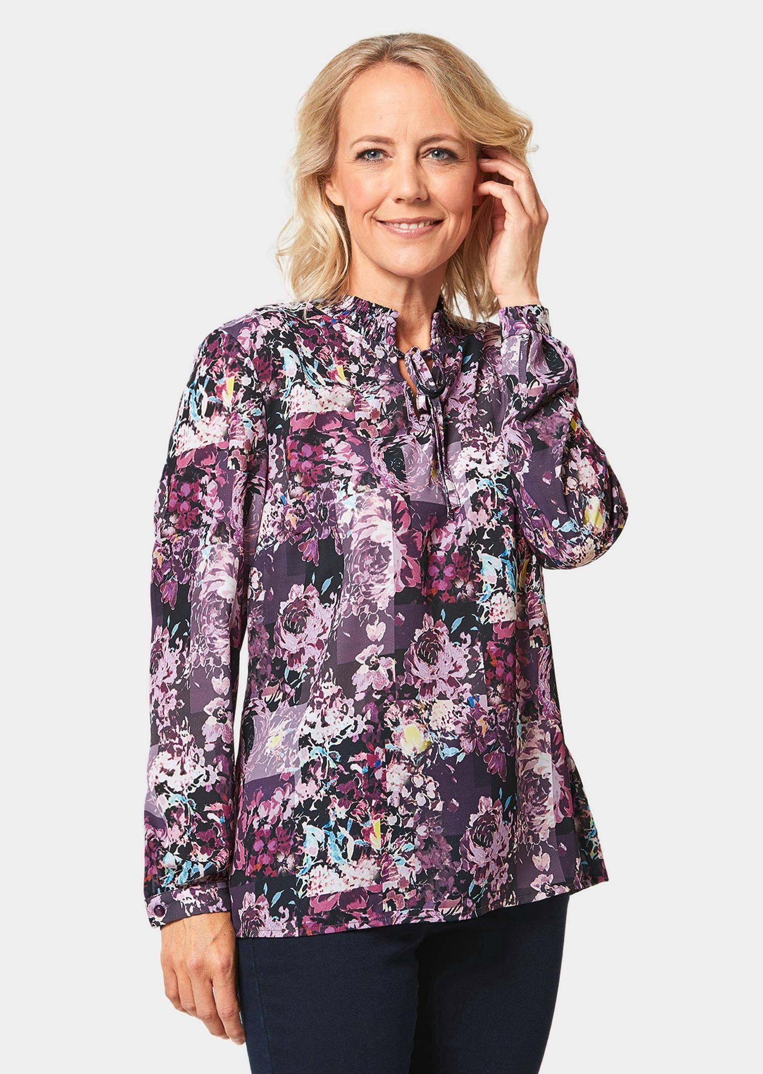 GOLDNER Druckbluse Kurzgröße: Druckbluse in exotischem Muster