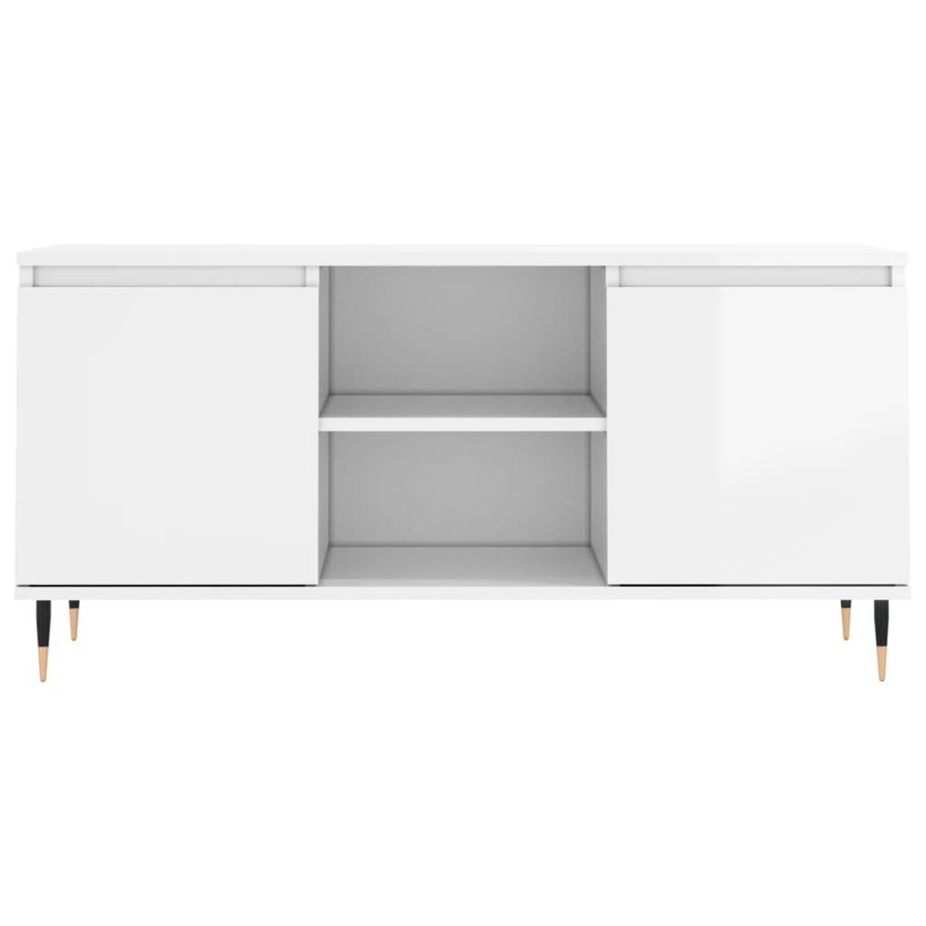 cm TV-Schrank Holzwerkstoff furnicato Hochglanz-Weiß 104x35x50