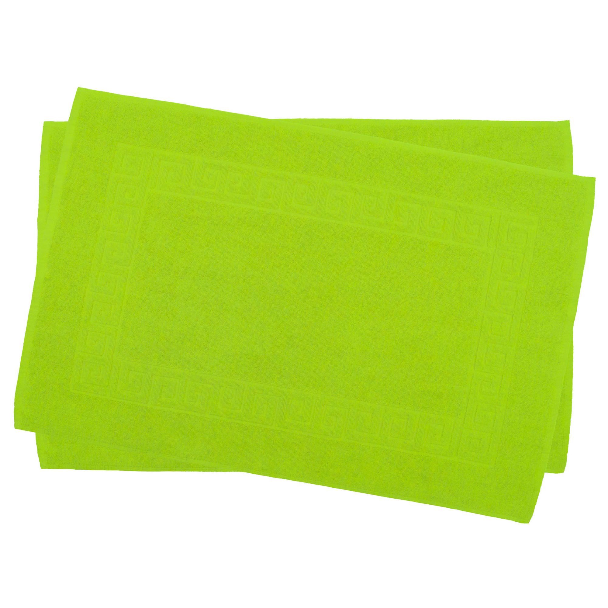 Julie Julsen Badematte 2-Badematte-Apfelgrün-50 x 40 cm, Baumwolle, Spiral