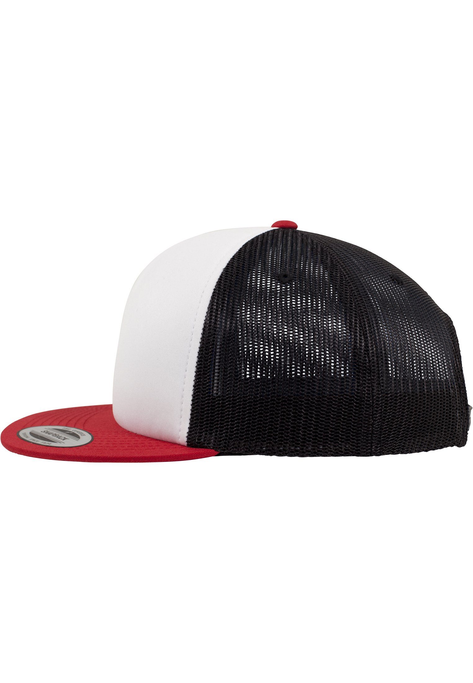 red/white/black Trucker Flex Flexfit Front White Cap Trucker Foam with