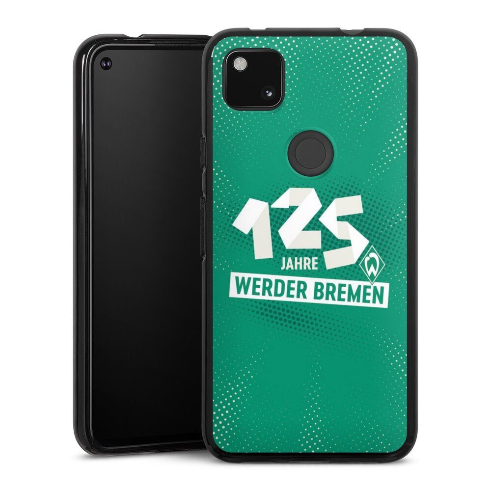 DeinDesign Handyhülle 125 Jahre Werder Bremen Offizielles Lizenzprodukt, Google Pixel 4a Silikon Hülle Bumper Case Handy Schutzhülle