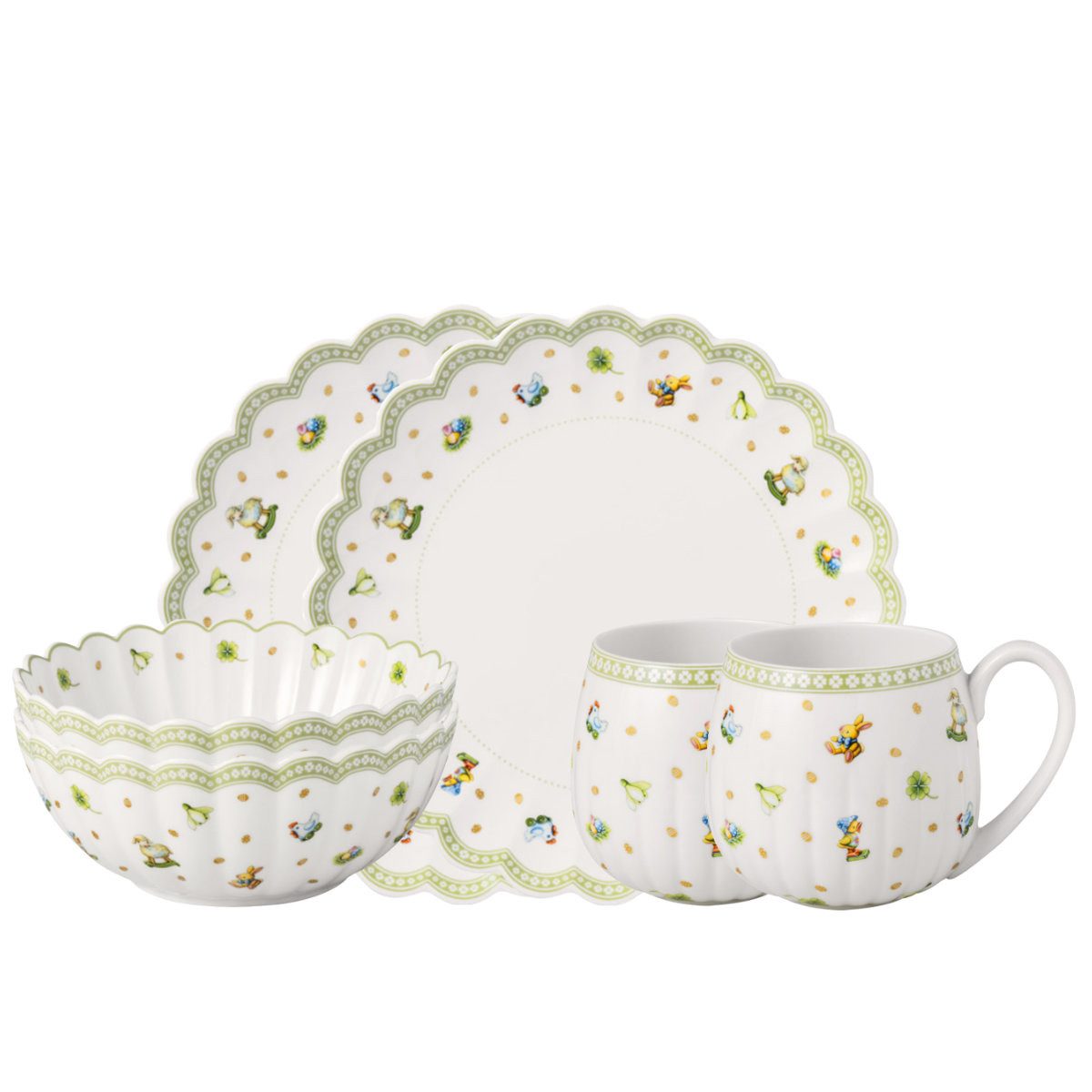 Villeroy & Boch Frühstücks-Geschirrset Easter Delight, Porzellan, 6-tlg.