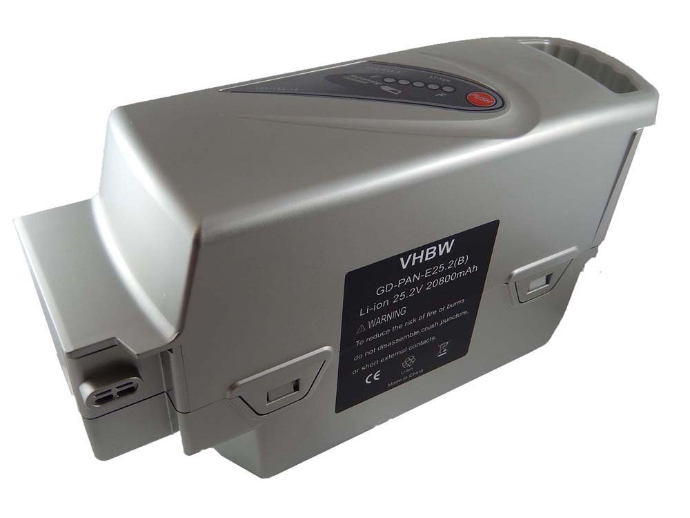 vhbw kompatibel mit Panasonic Flyer T2, T5, T4, T8, T8 HS, T9, T14 HS E-Bike Akku Li-Ion 20800 mAh (25,2 V)