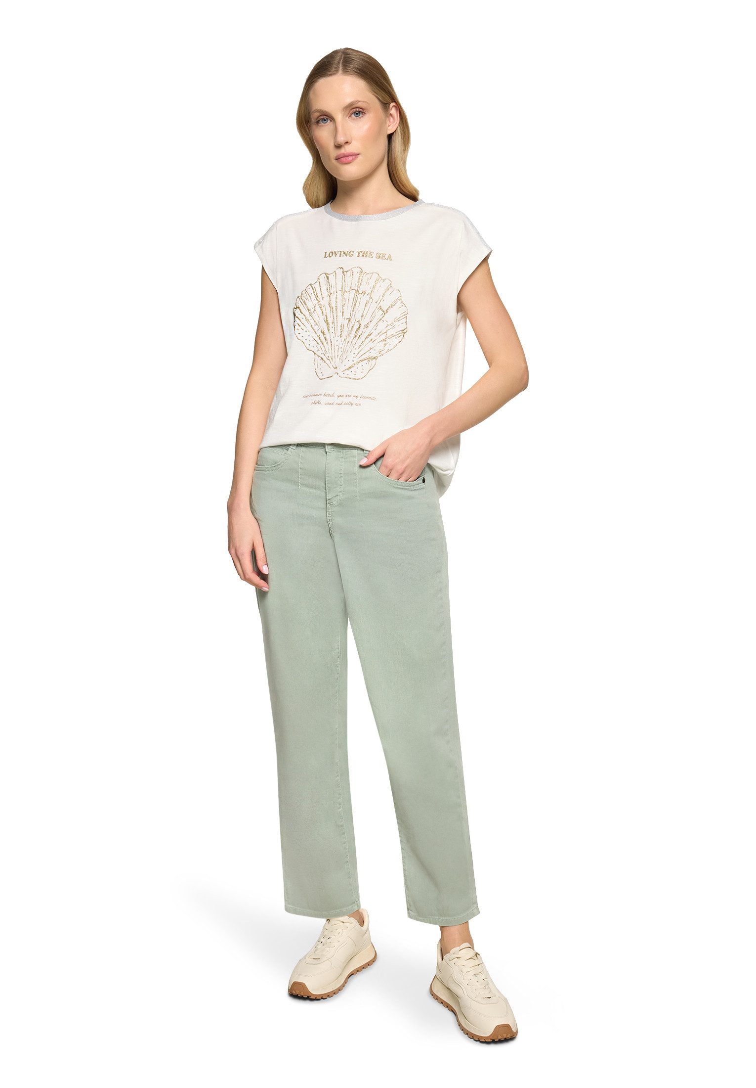 Cartoon Kurzarmshirt Damen mit Placement (1-tlg)