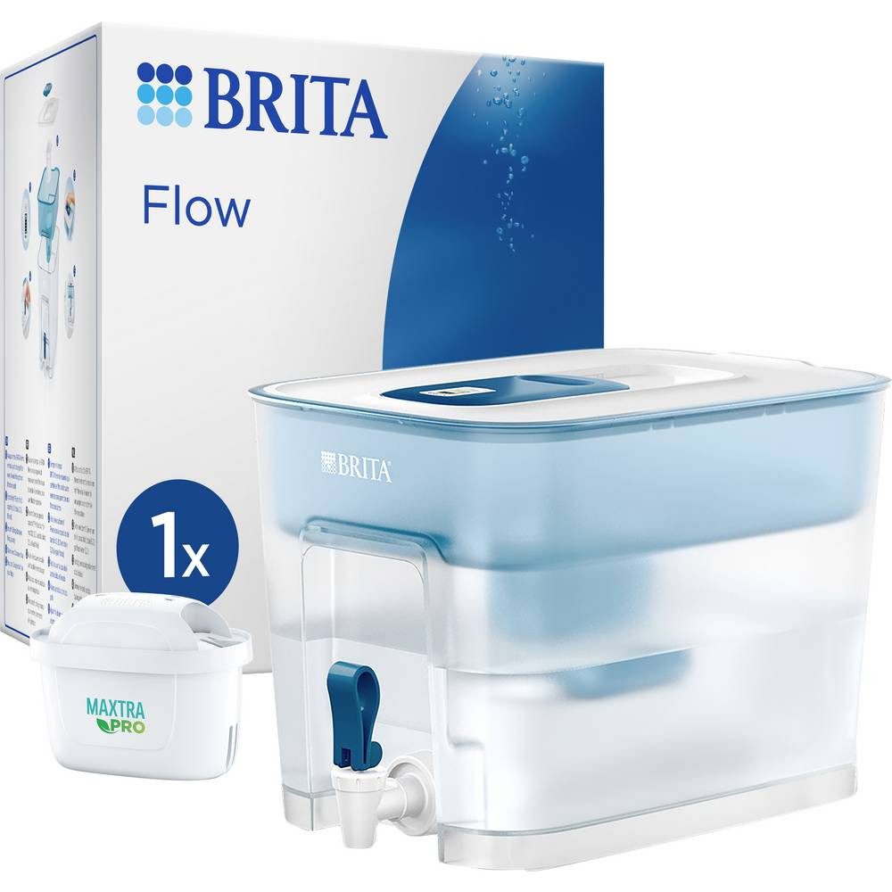BRITA Wasserfilter Flow 125356 Wassersparfilter-Set 8.2 l Weiß, Petrol