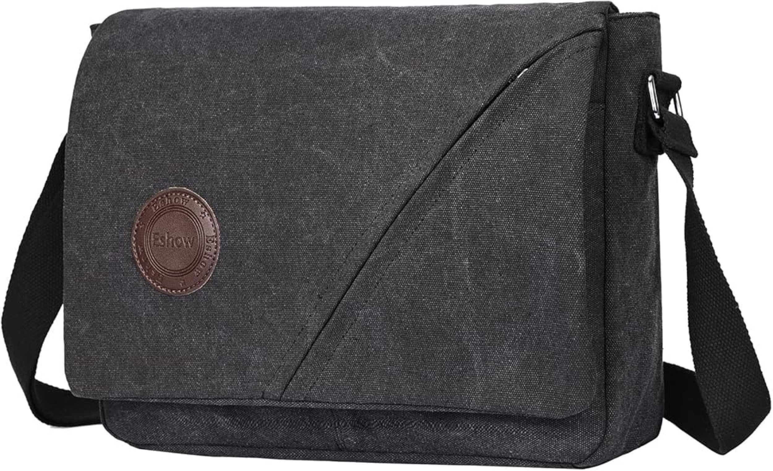 M-Diamant Messenger Bag Umhängetasche Messenger Bag aus Canvas Stilvoll praktisch, Doppelter Diebstahlschutz durch Reißverschluss und Magnetverschluss