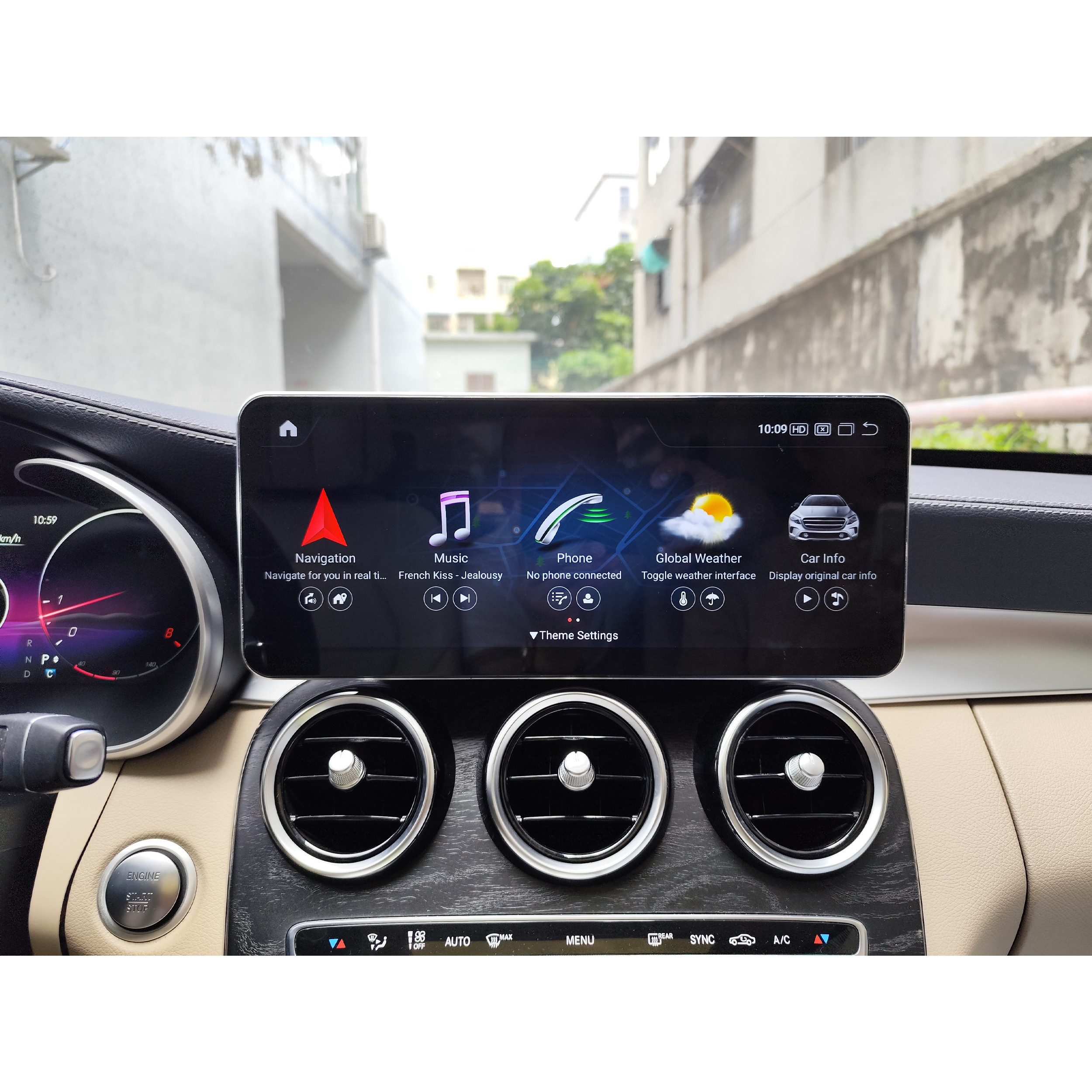 TAFFIO Für Mercedes W205 W470 X253 NTG5x 12" Touch Android Navi GPS Carplay Einbau-Navigationsgerät