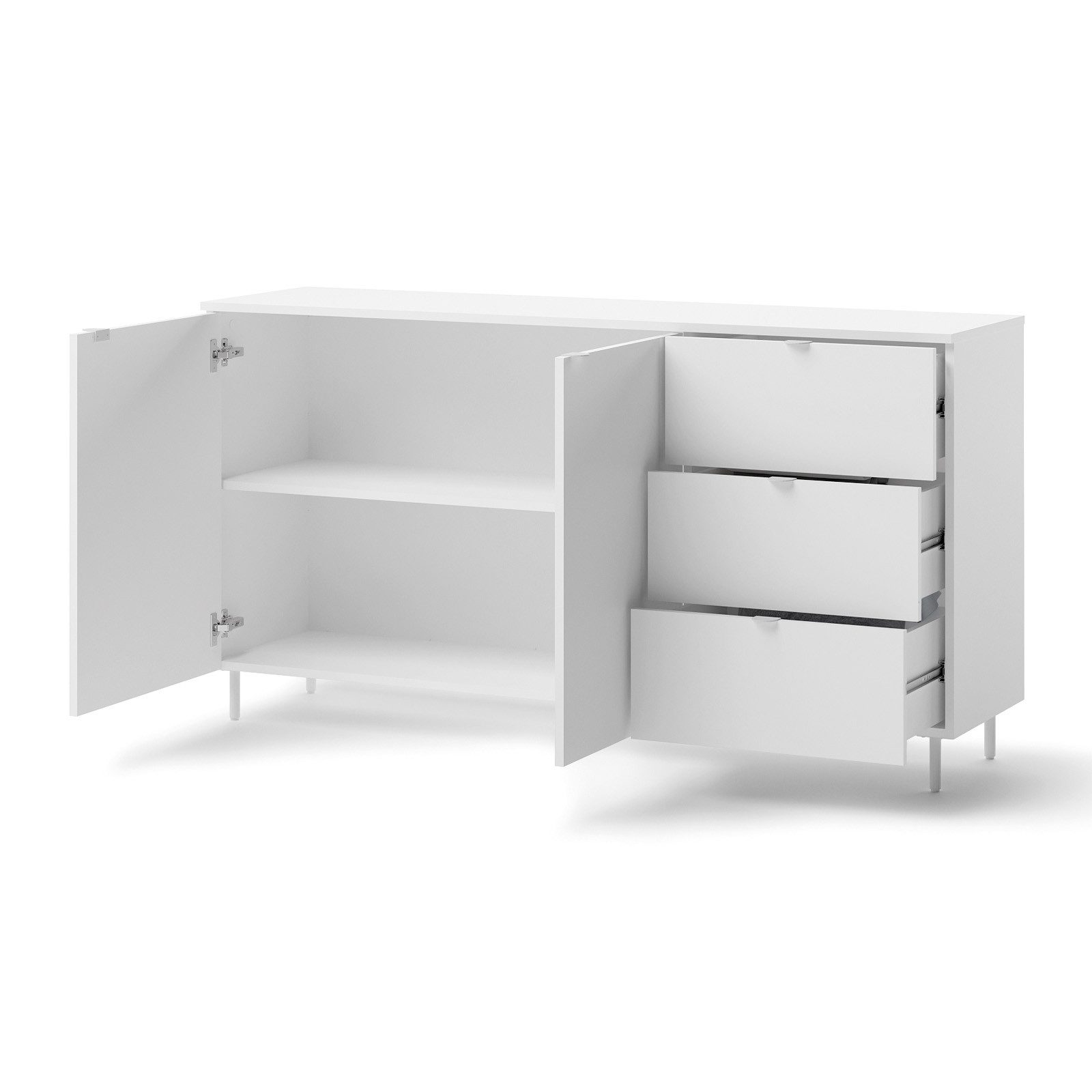 HAUSELEMENT Kommode MILA MA-02, Sideboard 2 Türen 3 Schubladen 150 cm Anrichte Modern