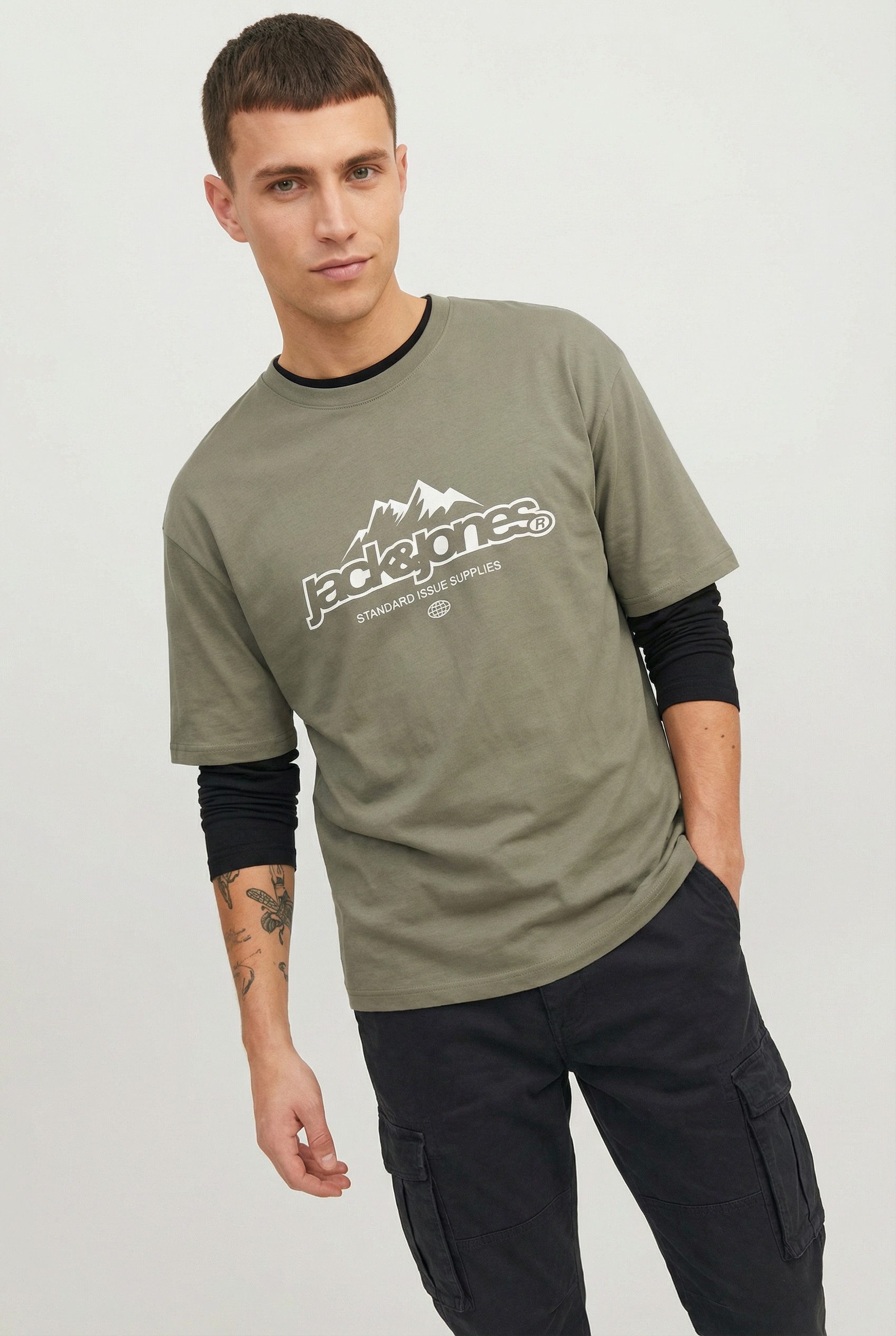 Jack & Jones T-Shirt JCOFLARE FRONT TEE SS CREW NECK FST günstig online kaufen