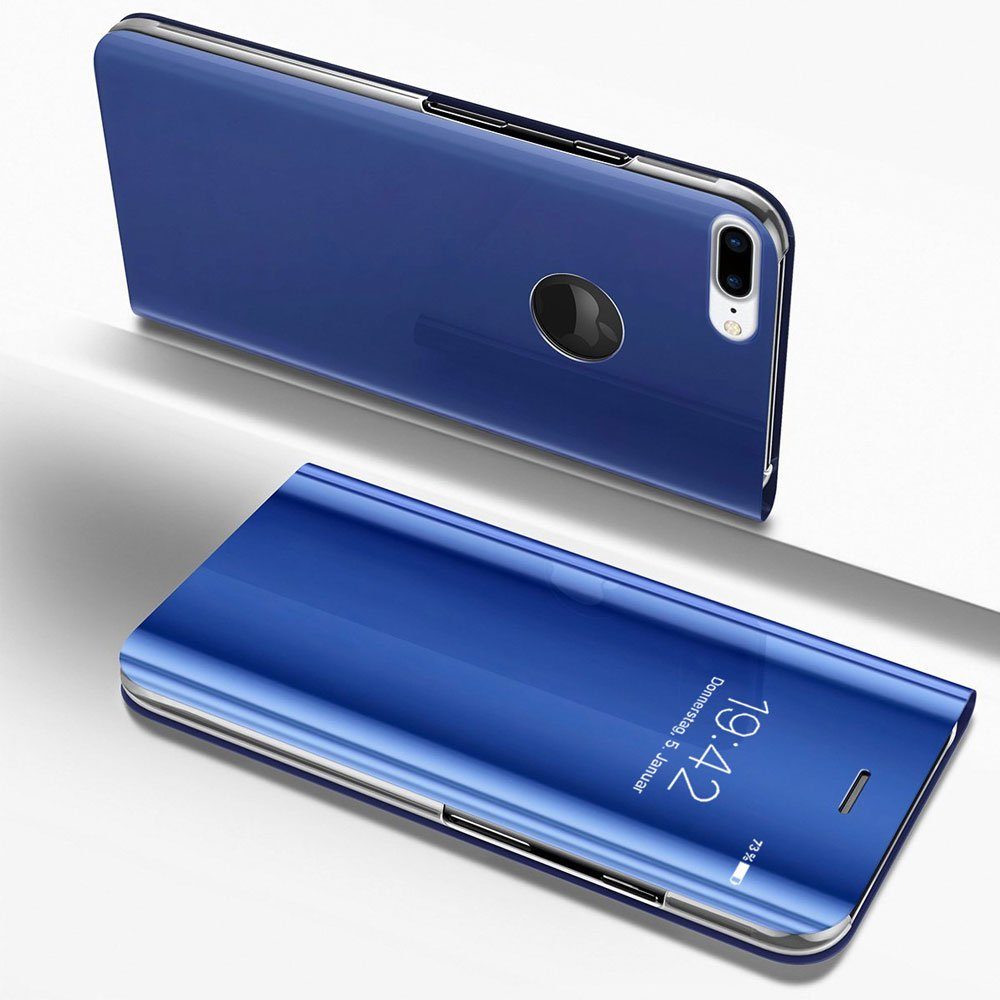 FITSU Handyhülle Spiegel Hülle für iPhone 8 Handytasche 4,7 Zoll, Schlanke Klapphülle, elegantes Flipcase, Handyhülle mit Standfunktion
