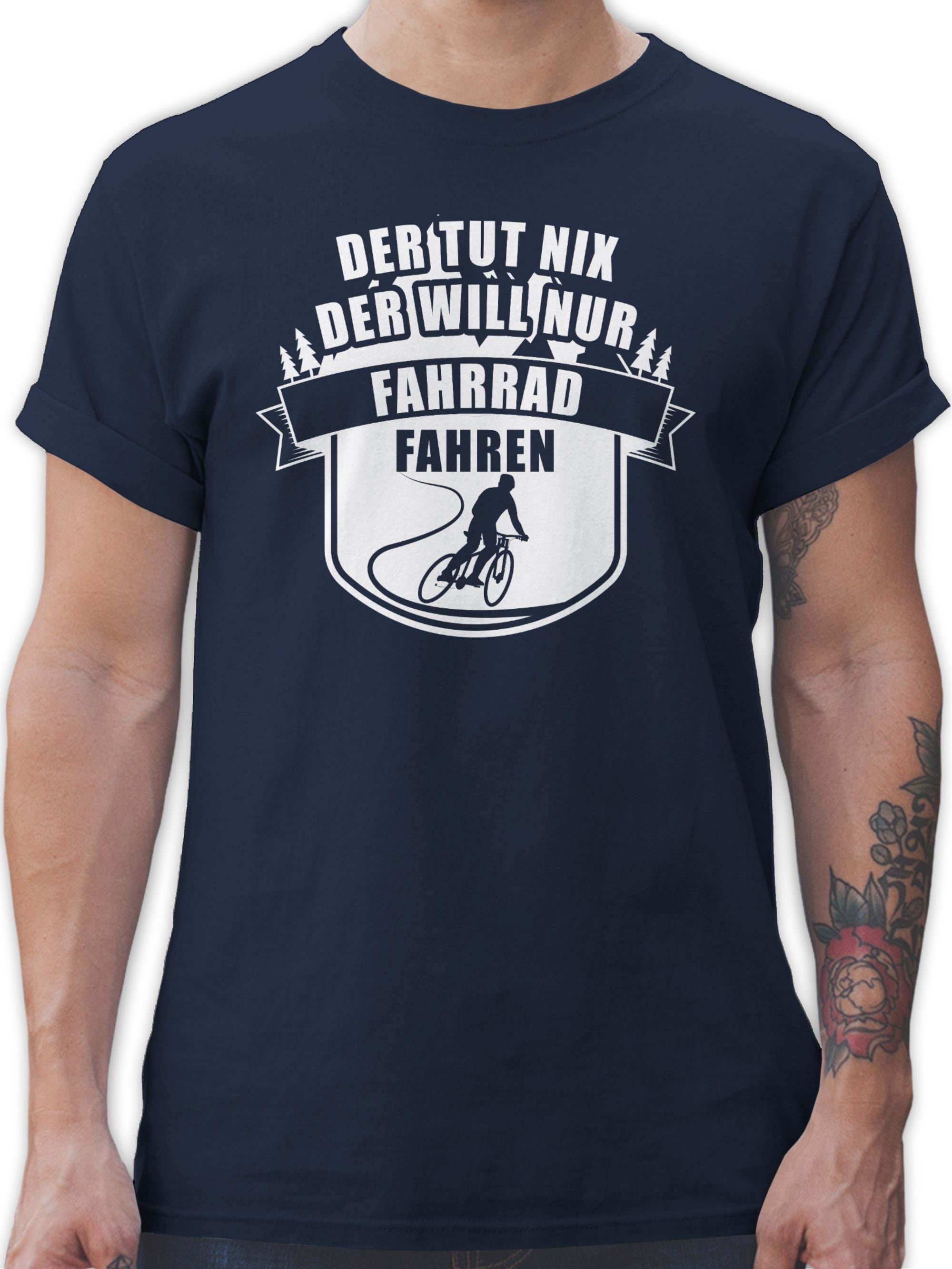 Shirtracer TShirt »Der tut nix der will nur Fahrradfahren Sprüche