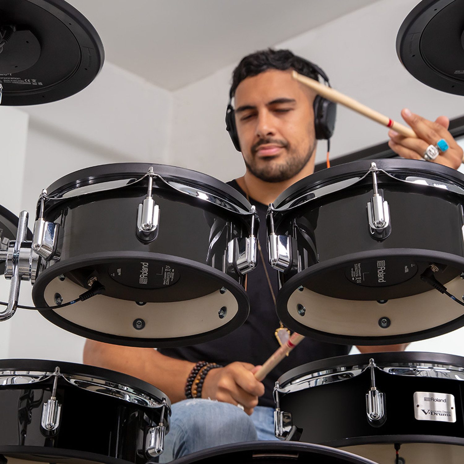 Roland Audio E-Drum Roland E-Drum VAD307 Acoustic Design Kit mit Kopfhörer,E-Drum, elektronisch