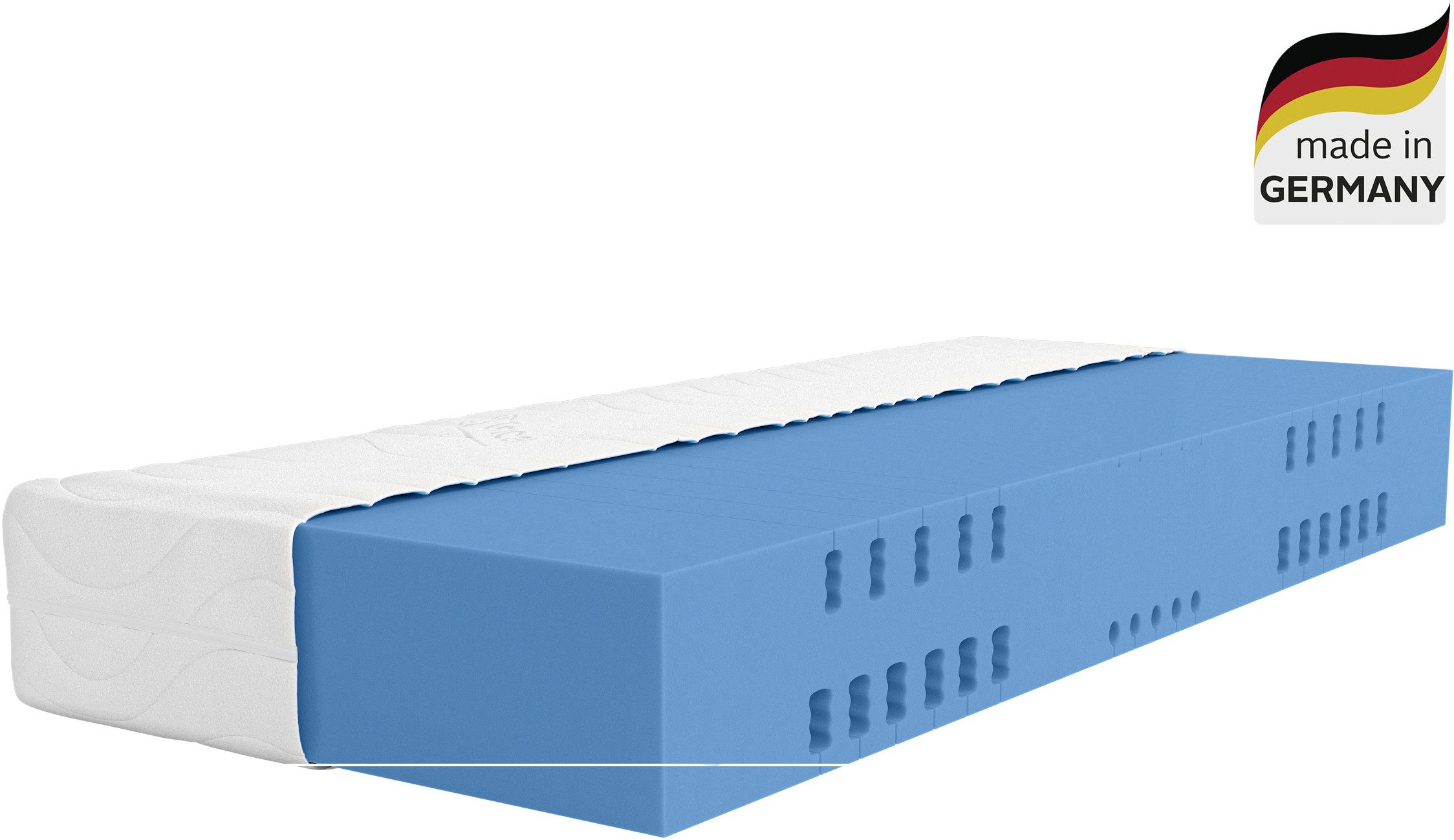 Hybridschaum-Matratze Tornby, in 21cm und 28 cm Höhe, 90x200 cm, 140x200 cm, Älgdröm, Wendematratzen H2+3/H3+4/H4+5, ergonomisch, atmungsaktiv