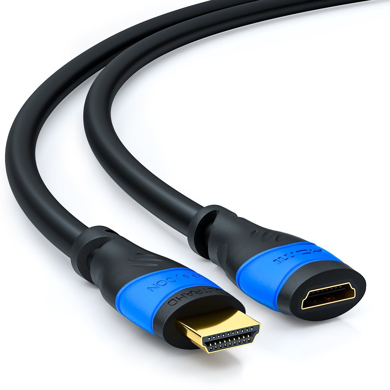 deleyCON deleyCON 3m HDMI Verlängerung - HDMI 2.0 kompatibel HDMI-Kabel