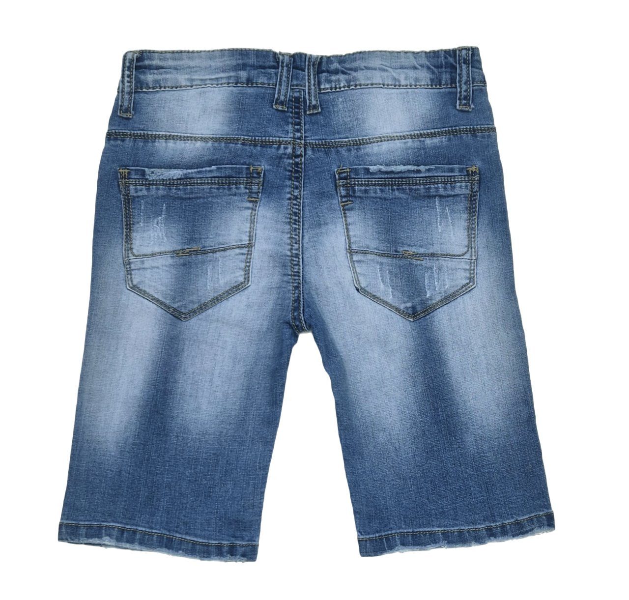 Fashion Boy Jeansbermudas Shorts Bermuda Jeans Hose dünne Kinder Sommerhose Stretch, J4832e