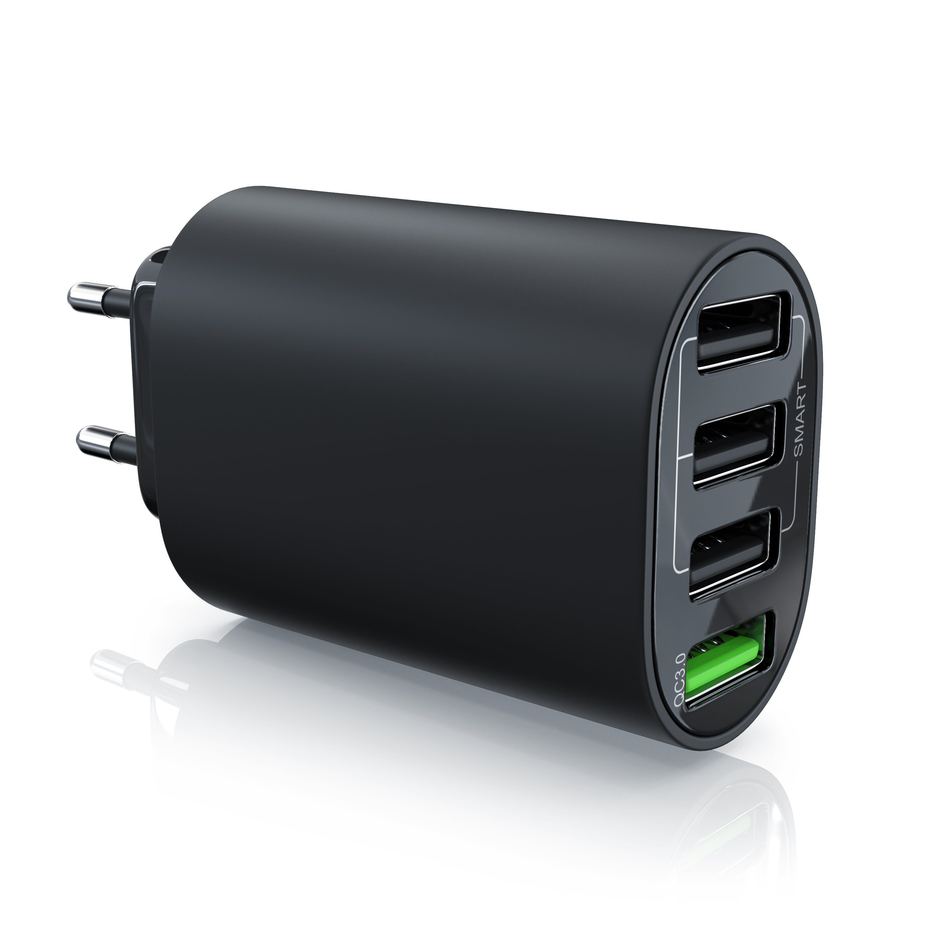 Aplic USB-Ladegerät (3400 mA, 4 Port, Quick Charge 3.0, QC Netzteil, Smart  Charge & Solid Charge)