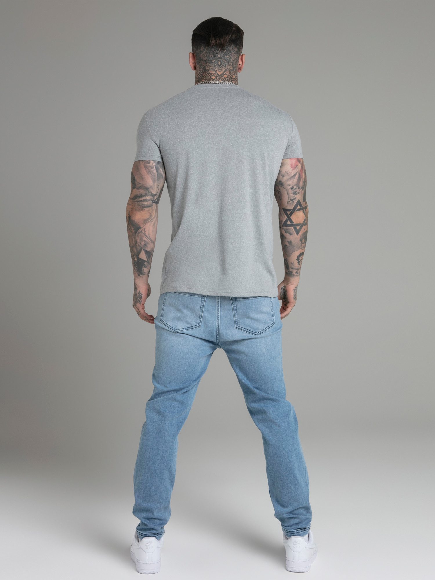 Siksilk T-Shirt SikSilk Herren Grau Marl T-Shirt