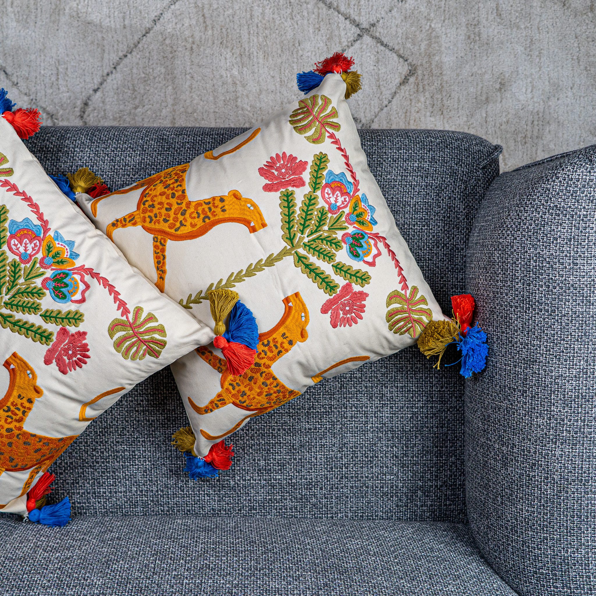 von strohdeicher design Dekokissen 2er Set Kissenhülle 45x45 cm aus Baumwol günstig online kaufen