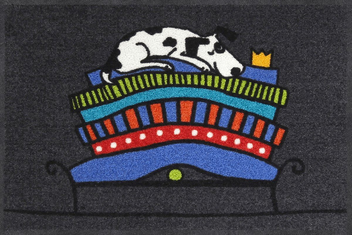 Fußmatte Salonloewe FAIRY DOG Fußmatte Wohnmatte 50 x 75 cm, Salonloewe, Rechteckig, Höhe: 7 mm, In- und Outdoor, waschbar bei 40° Grad in der Waschmaschine und trocknergeeignet