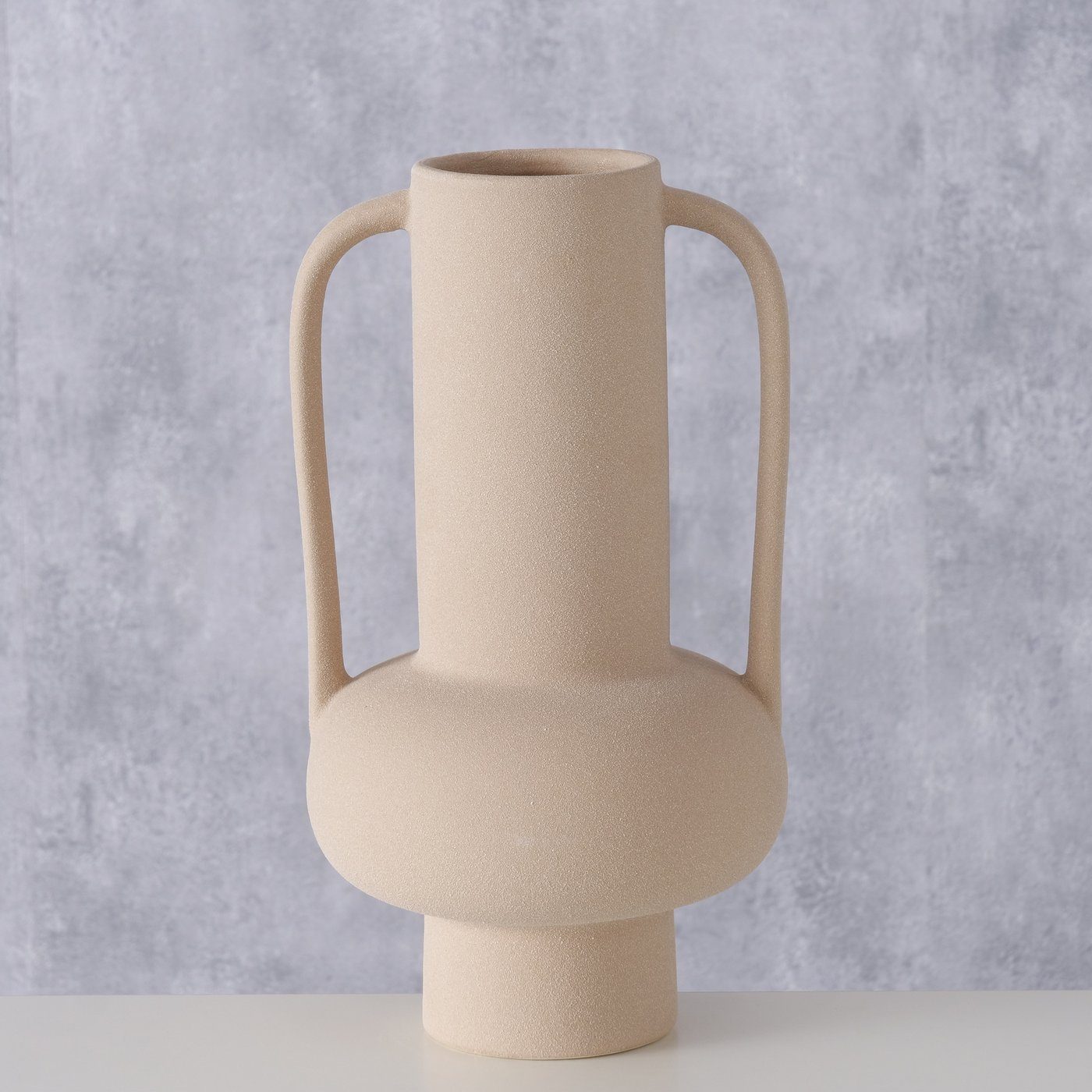 BOLTZE Dekovase "Stefanya" aus Keramik (Steingut) Vase in Blumenvase beige