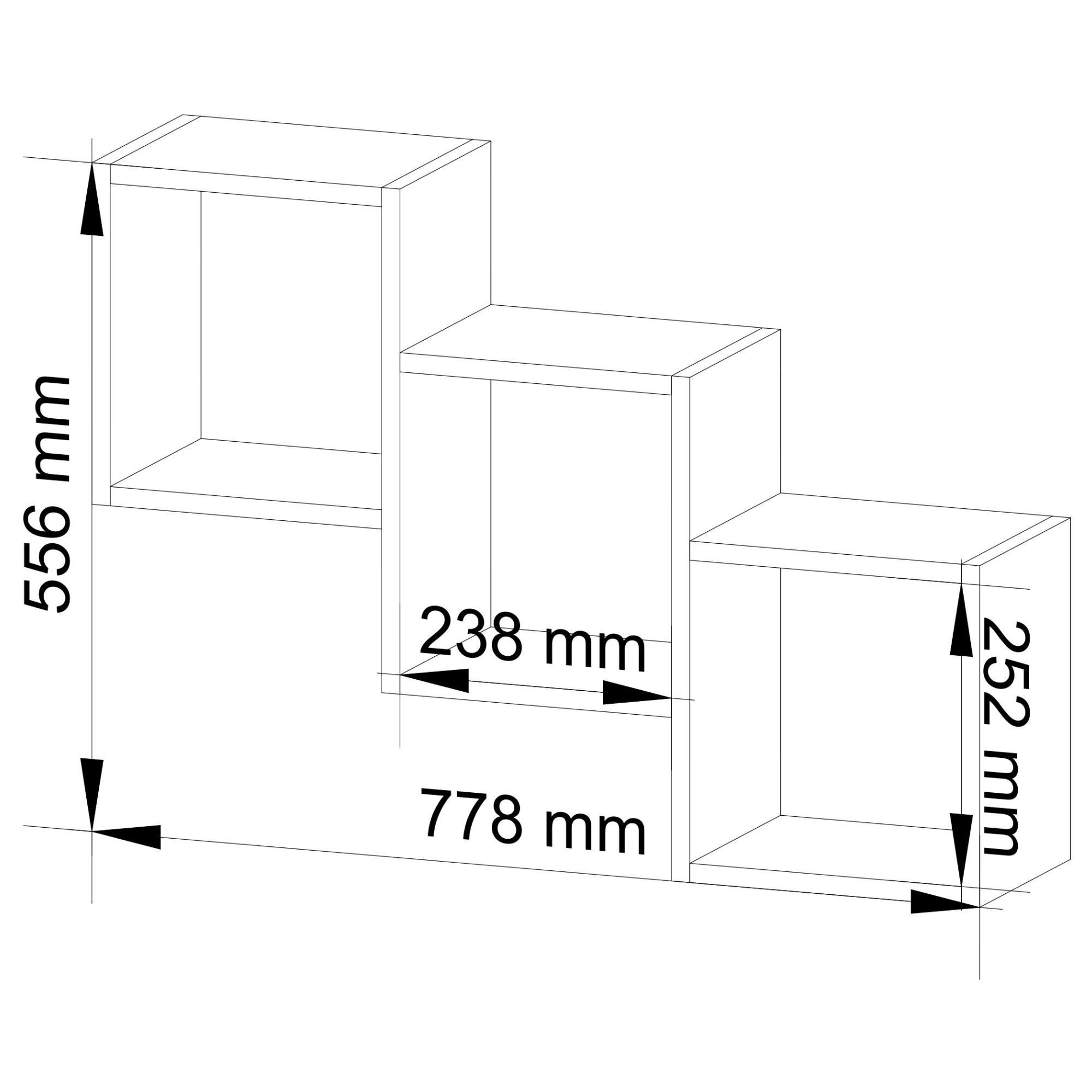 Raumhirsch Furniture Hängeregal Wandregal aus Laminat - Modernes Design für Jeden Raum - Bücherregal, Hochwertiges Hängeregal mit unsichtbarer Halterung, 60x20 cm