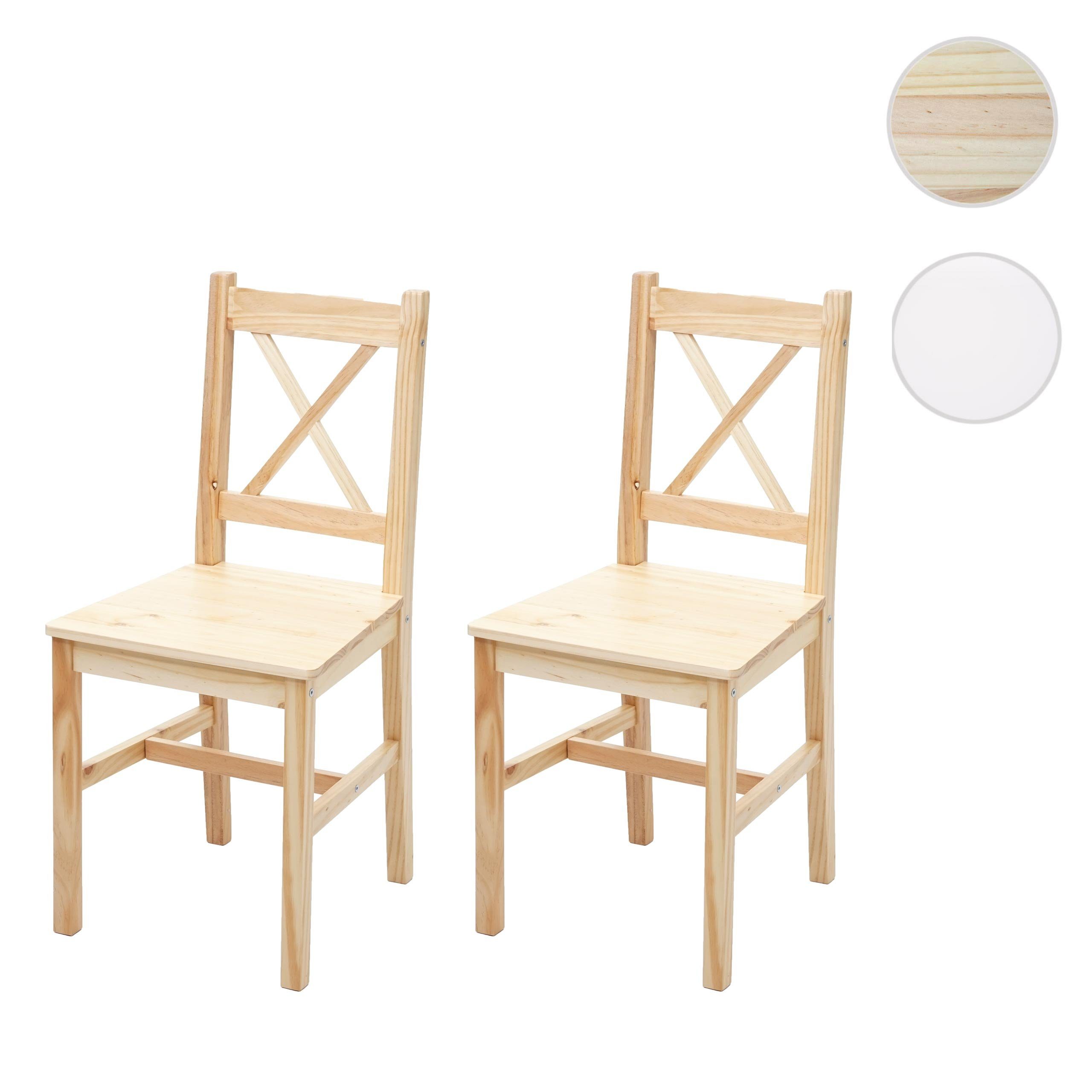 Stabile 2 St), (Set, naturfarben | MCW-F77-E 2er-Set, Landhausstil Esszimmerstuhl Konstruktion, | naturfarben MCW naturfarben