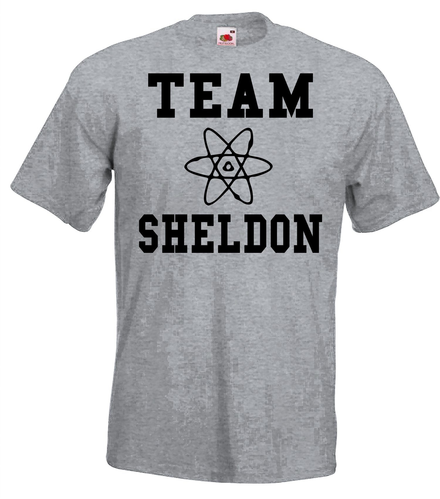 Youth Designz T-Shirt Team Sheldon Herren T-Shirt mit trendigem Motiv Grau