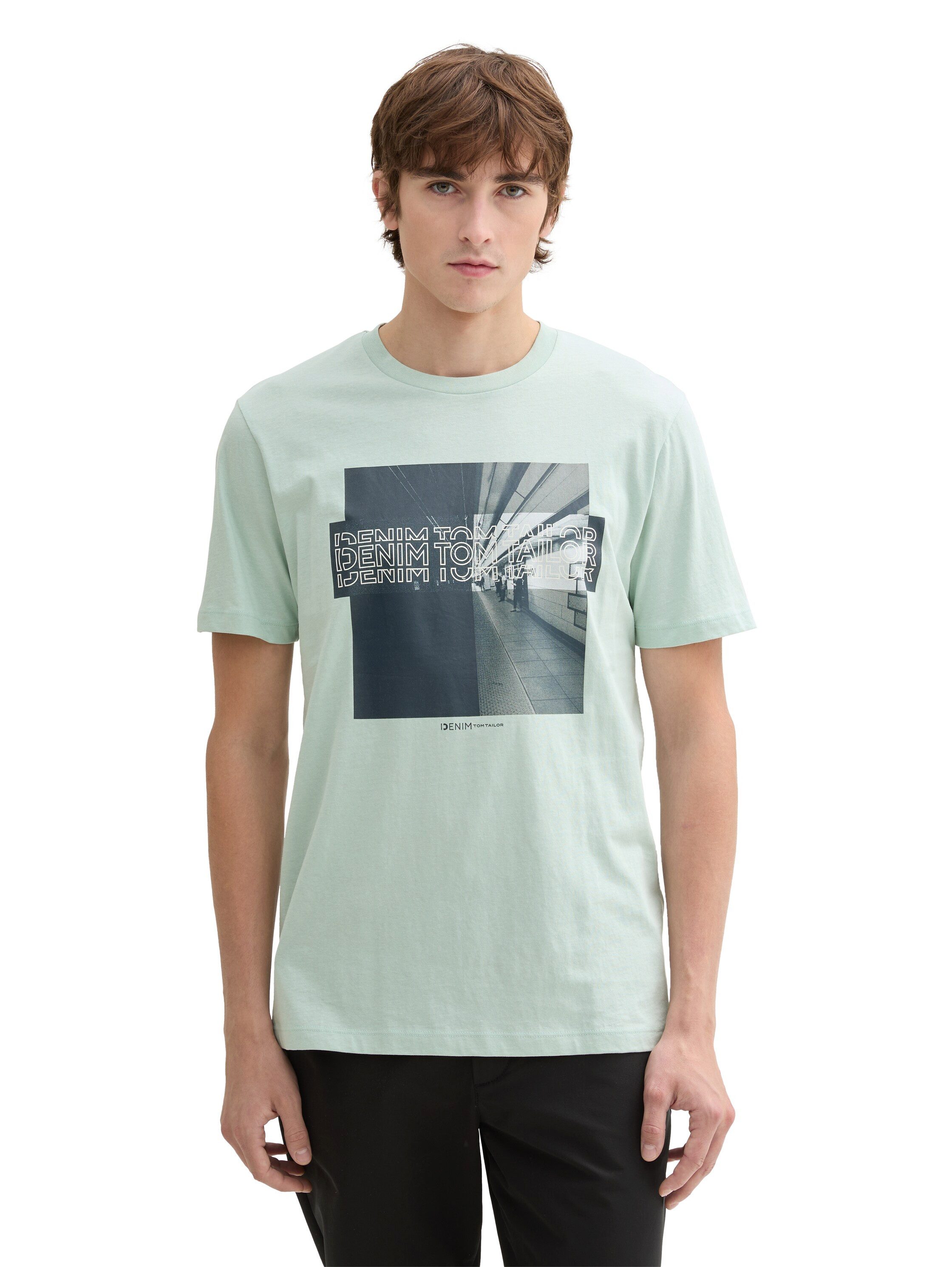 TOM TAILOR Denim Print-Shirt mit Frontprint günstig online kaufen